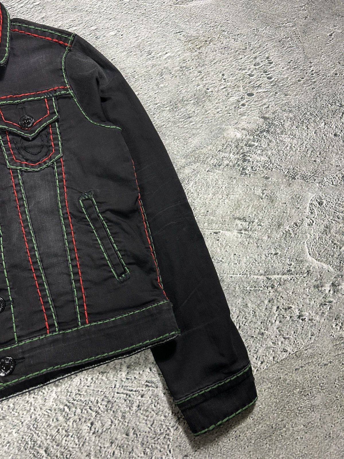 True Religion True Religion denim jacket trucker black green red Size US S / EU 44-46 / 1 - 4 Thumbnail