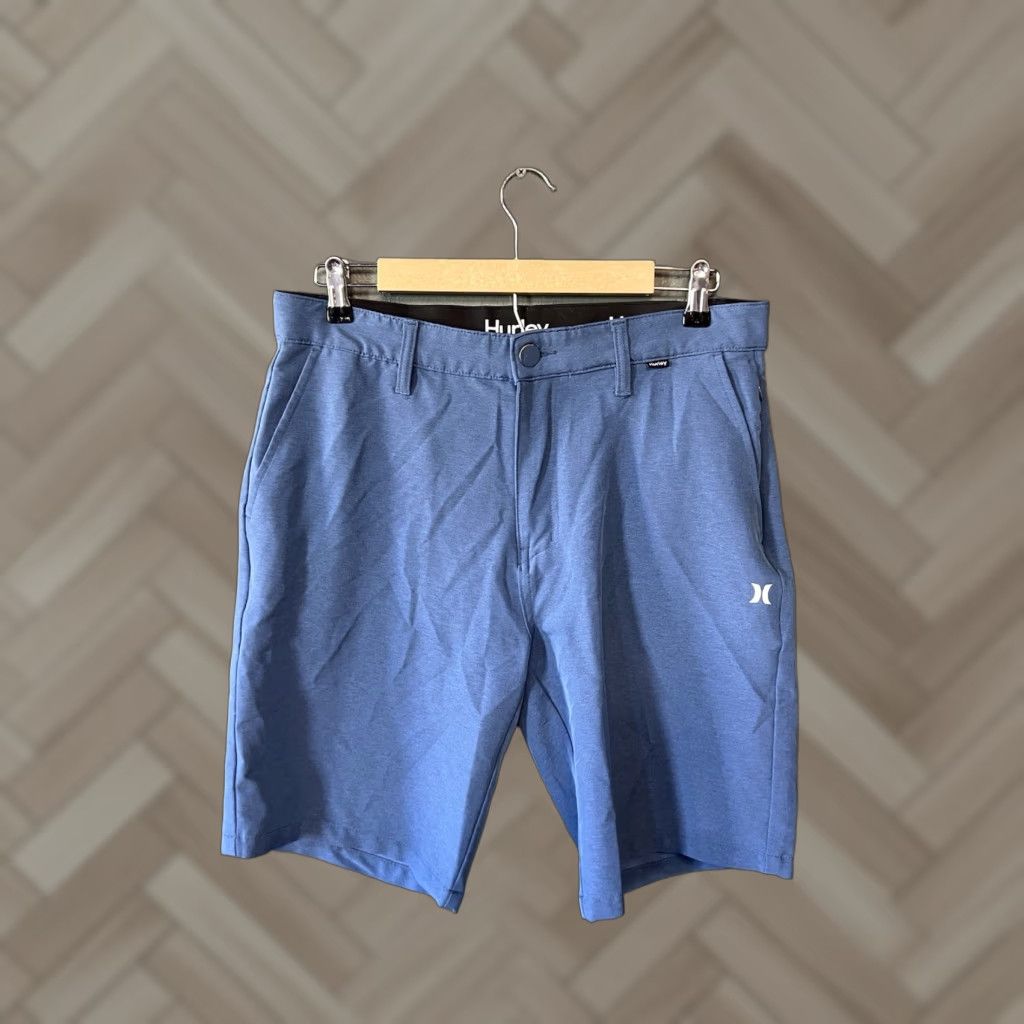 Hurley Hurley Mens Blue Chino Shorts Size 32 Size US 32 / EU 48 - 1 Thumbnail
