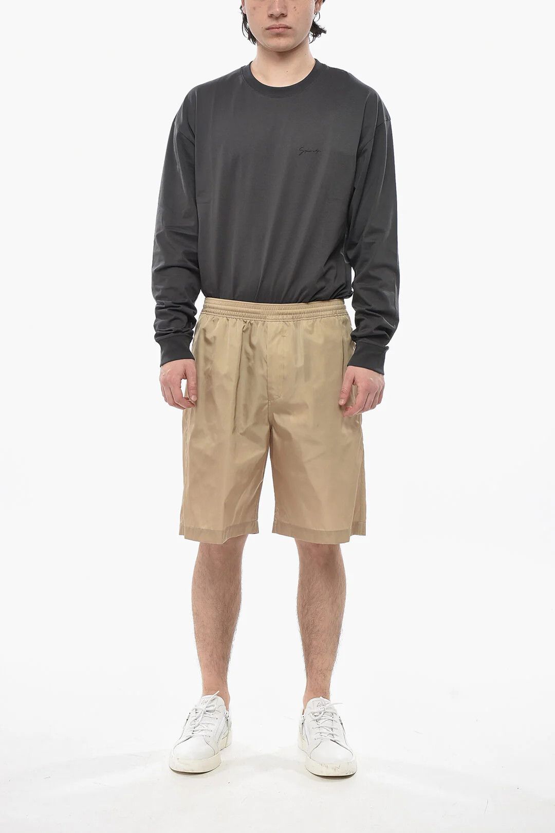 Givenchy og1mm0326 4-Pocket Nylon Short in Beige Size US 36 / EU 52 - 4 Thumbnail