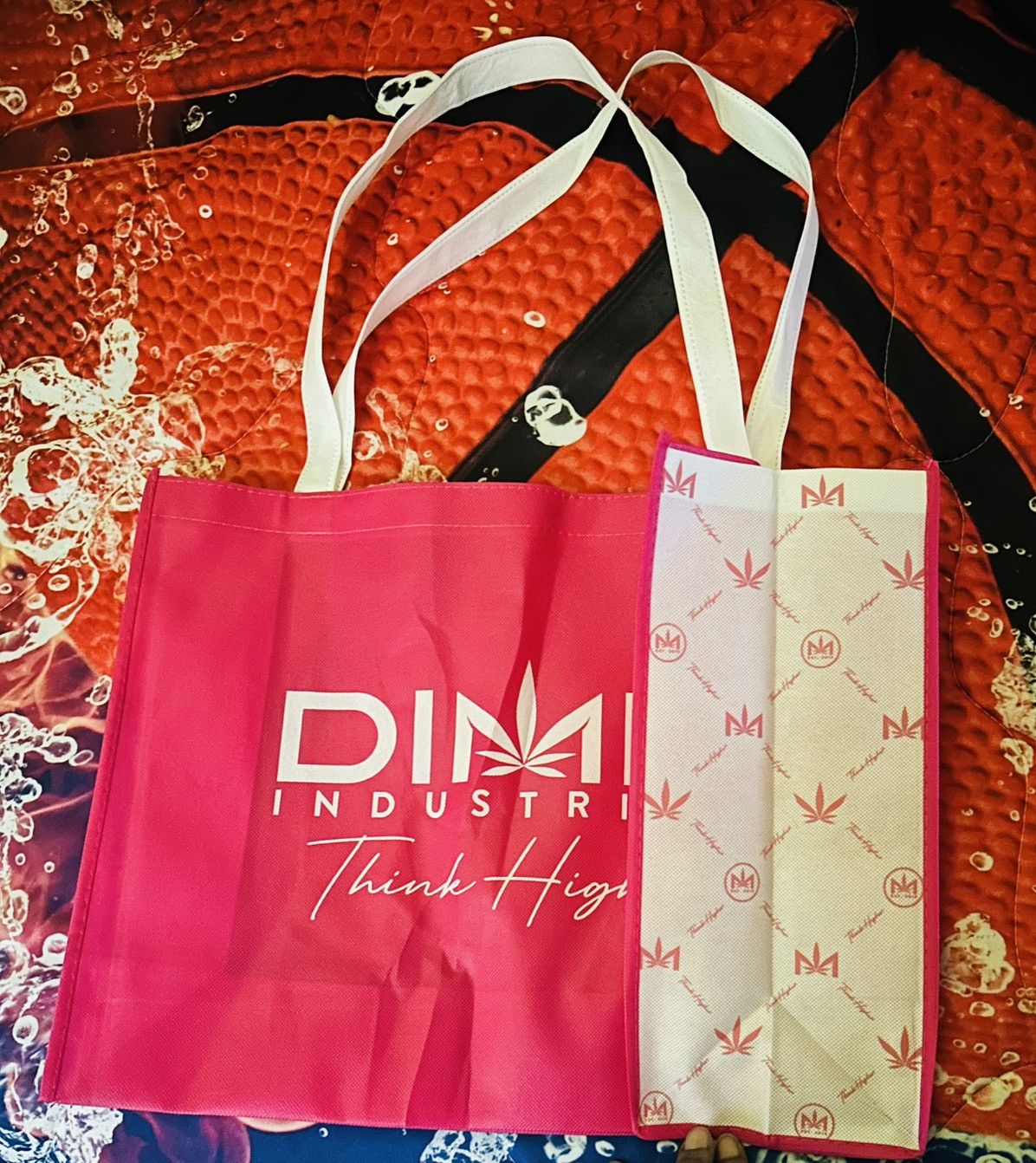 Dime Vintage Dime industries Think Higher shopping totebag (Pink) Size ONE SIZE - 2 Thumbnail