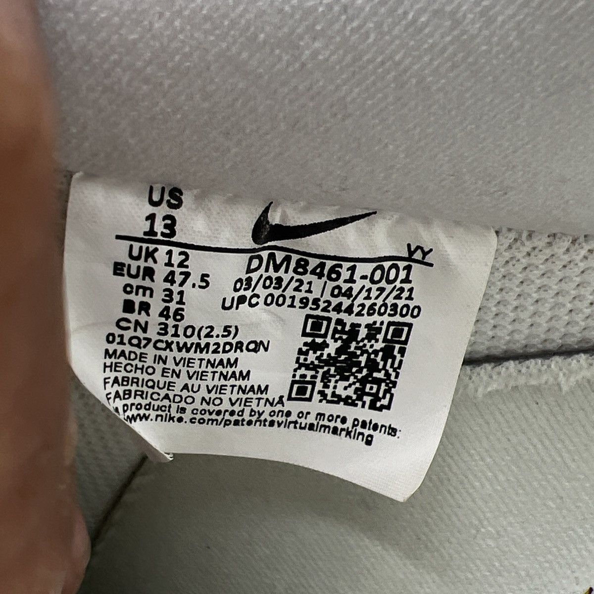 Nike Undefeated x air force 1 low 5 on it Size US 13 / EU 46 - 9 Thumbnail