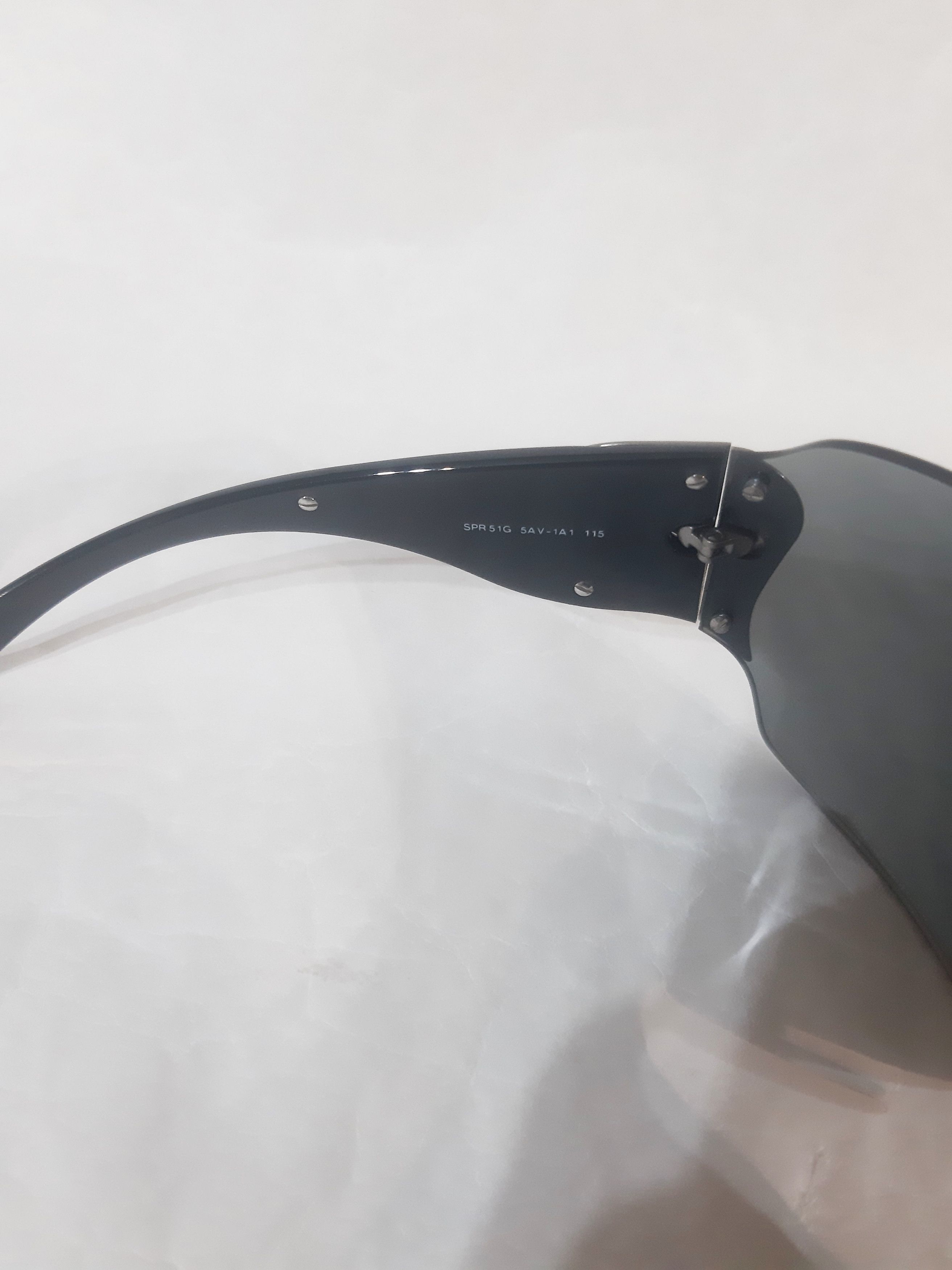 Prada Y2K Chrome Wave Black Sunglasses Vintage SS 2004 Size ONE SIZE - 4 Thumbnail