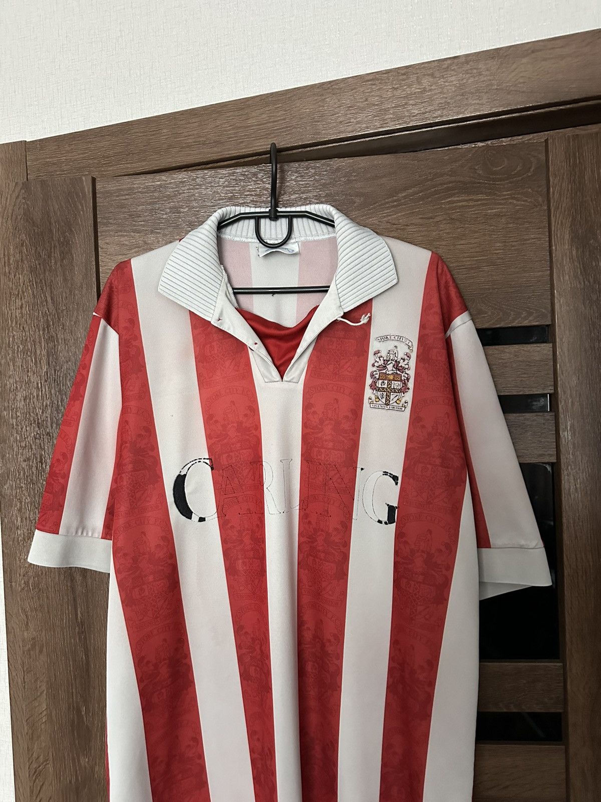 Asics 1994/1995 Stoke City Asics Vintage Soccer Jersey T-Shirt Kit Size US L / EU 52-54 / 3 - 4 Thumbnail