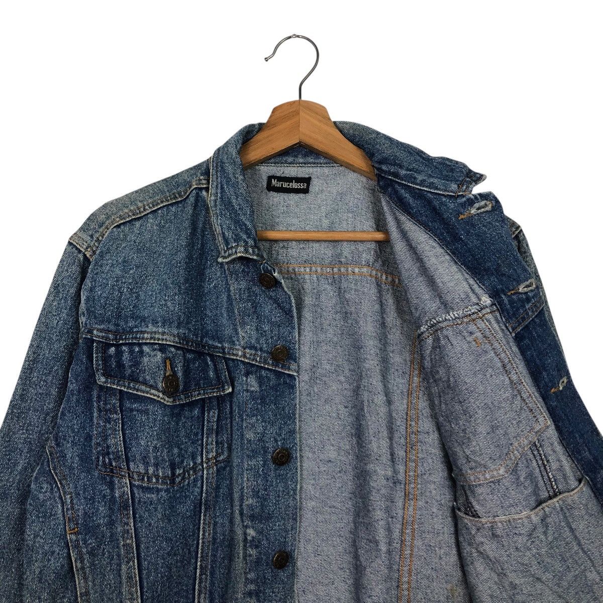 Japanese Brand 📌Vintage Trucker Denim Jacket Marucelossa Issey Miyake Size US M / EU 48-50 / 2 - 15 Thumbnail