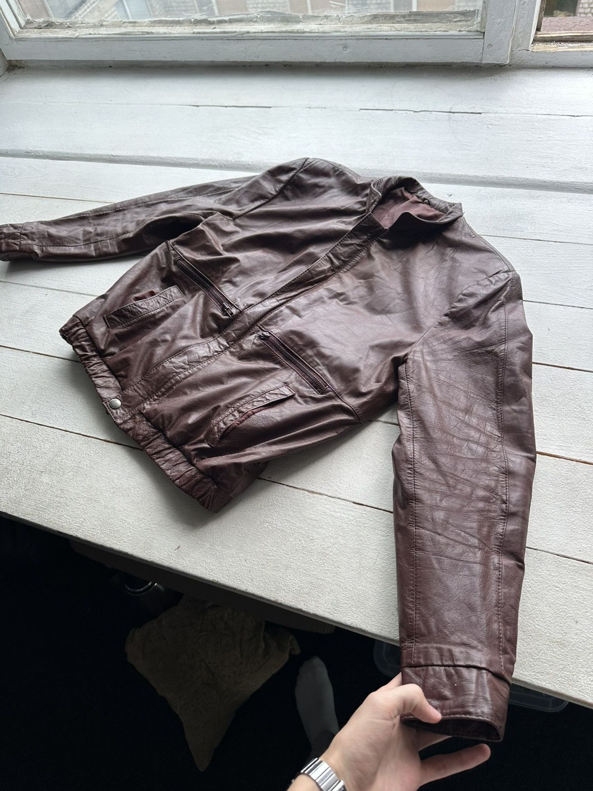 Other 🚨VNTG LEATHER JACKET AVANT GARDE ASYMMETRICAL BLACK MOTO Size US S / EU 44-46 / 1 - 2 Thumbnail