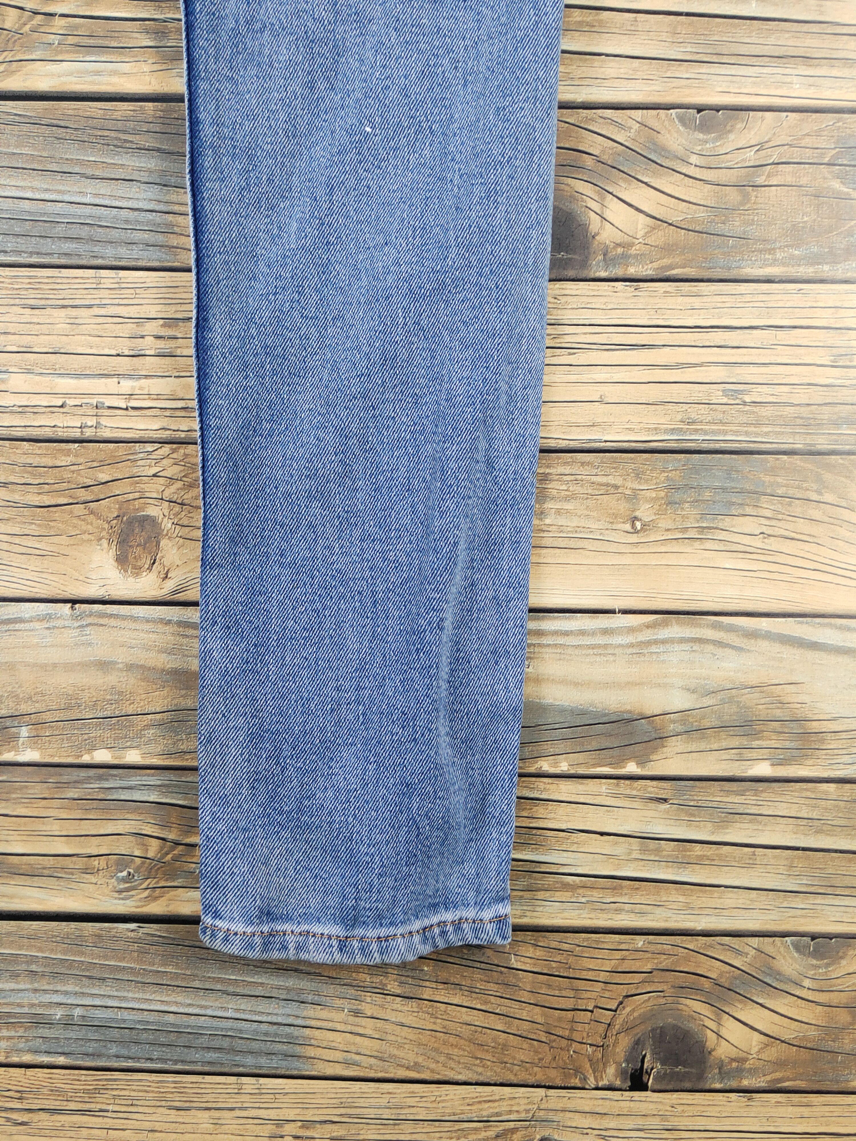 Vintage vintage Blue Distressed Ripped Jeans #W2067 Size 28" / US 6 / IT 42 - 12 Thumbnail