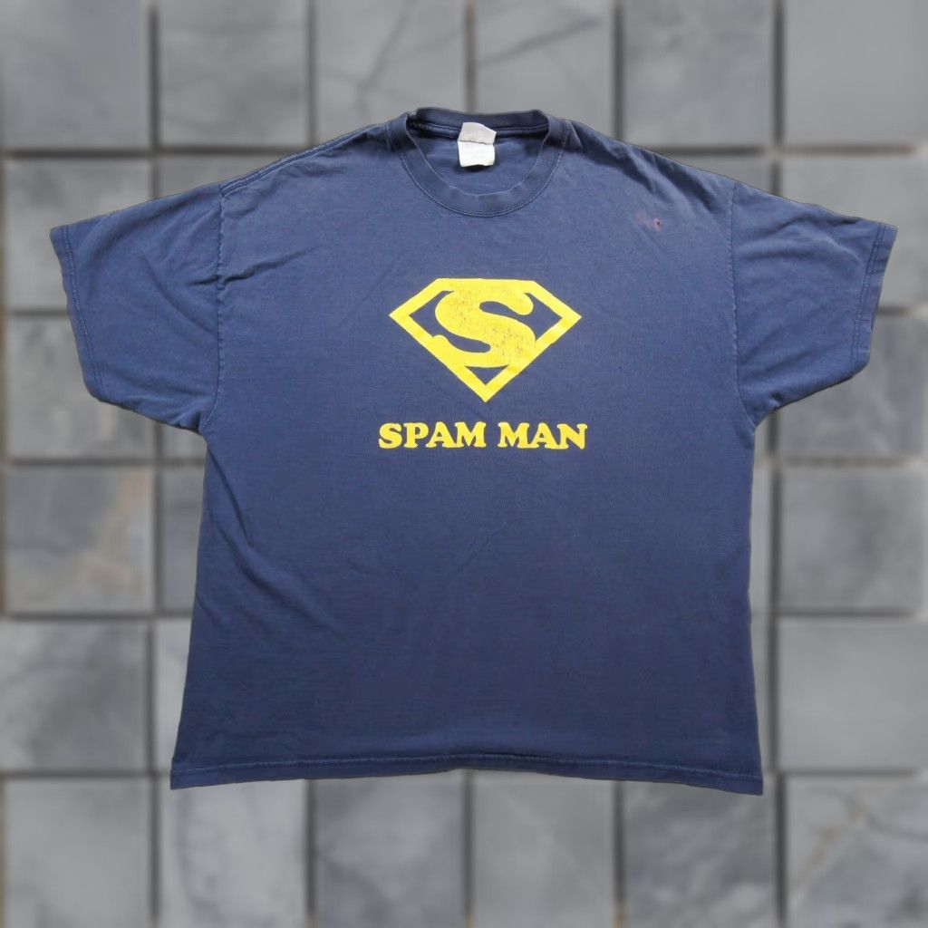 Vintage VINTAGE Spam Man Shirt Mens XL Blue Graphic Tee Hukilau Short Sleeve Port and Company T-Shirt Men XL Blue Logo Size US XL / EU 56 / 4 - 1 Thumbnail