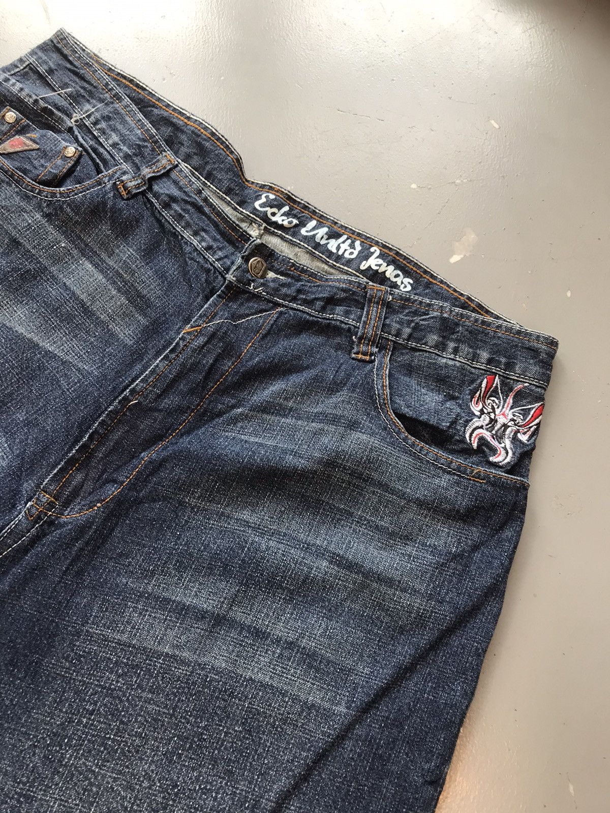 Ecko Unltd. × Vintage Vintage Ecko UNLTD kimonos 👘 women embroidered denim Size US 42 / EU 58 - 5 Thumbnail