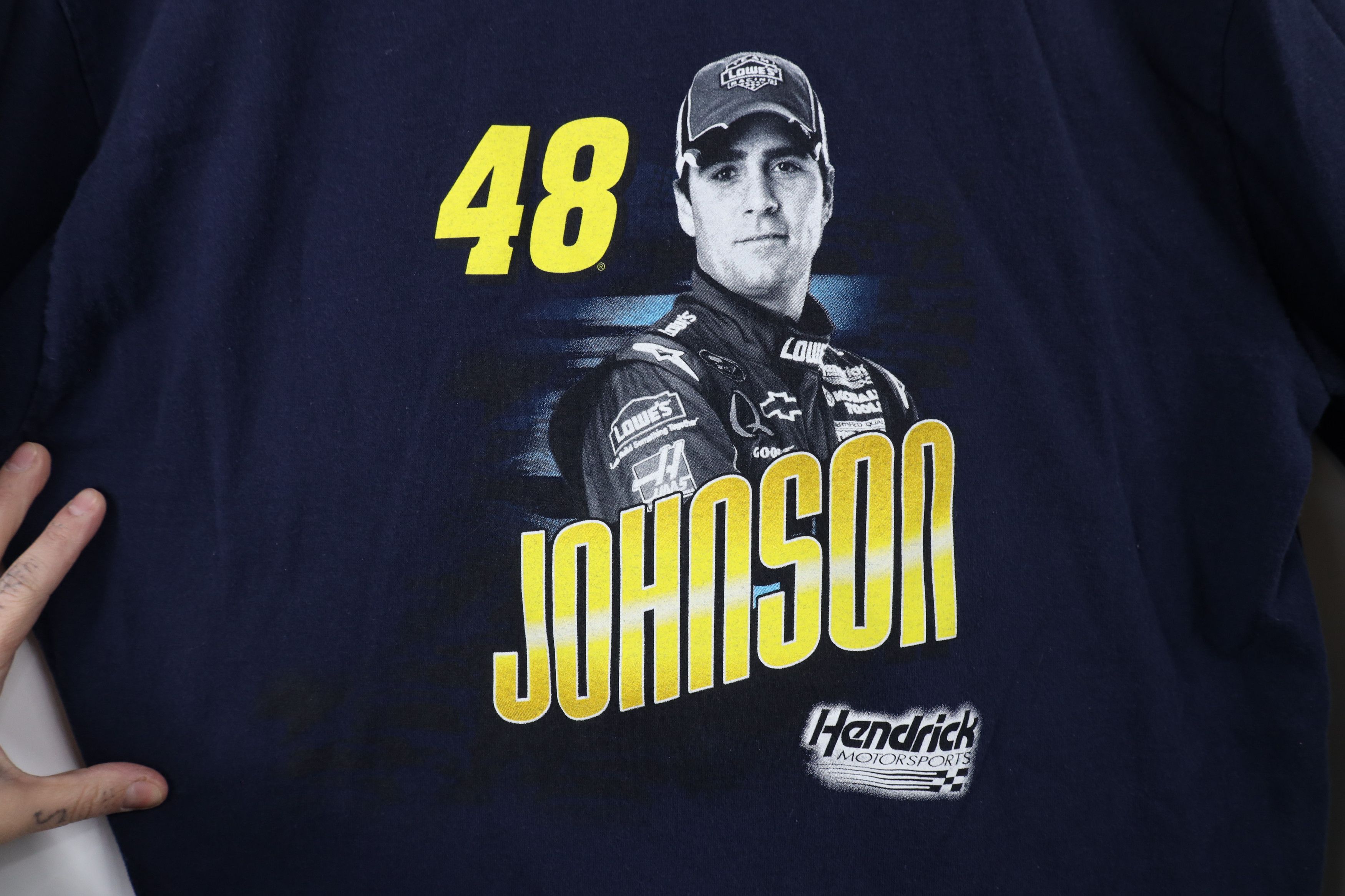 Vintage Vintage NASCAR Jimmi Johnson Racing Long Sleeve T-Shirt AOP Size US L / EU 52-54 / 3 - 5 Thumbnail