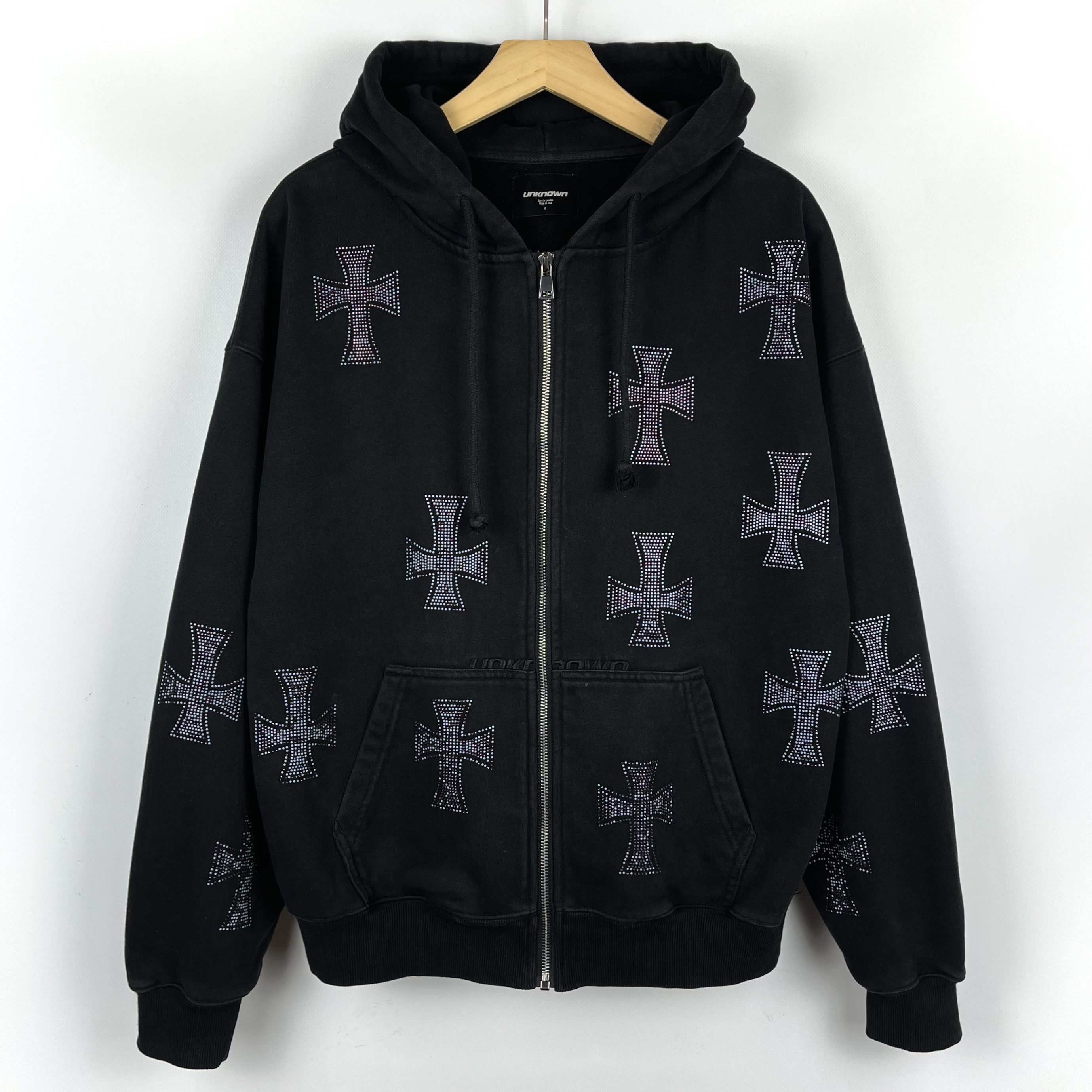 Unknown London Unknown London Saint Row Cross Full Zip Hoodie Size US S / EU 44-46 / 1 - 2 Thumbnail