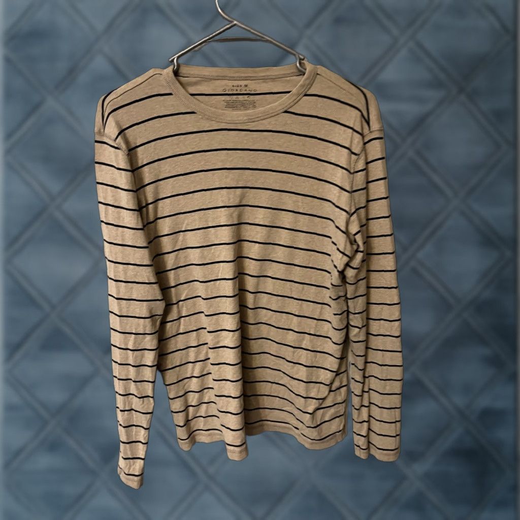 Vintage VINTAGE Giordano Men’s Crew Neck Sweater Brown Stripes Waffle Knit Pullover, Regular, Size M, All Seasons, Cotton, Knit, Long Sleeve, Brown, Mens Size US M / EU 48-50 / 2 - 1 Thumbnail