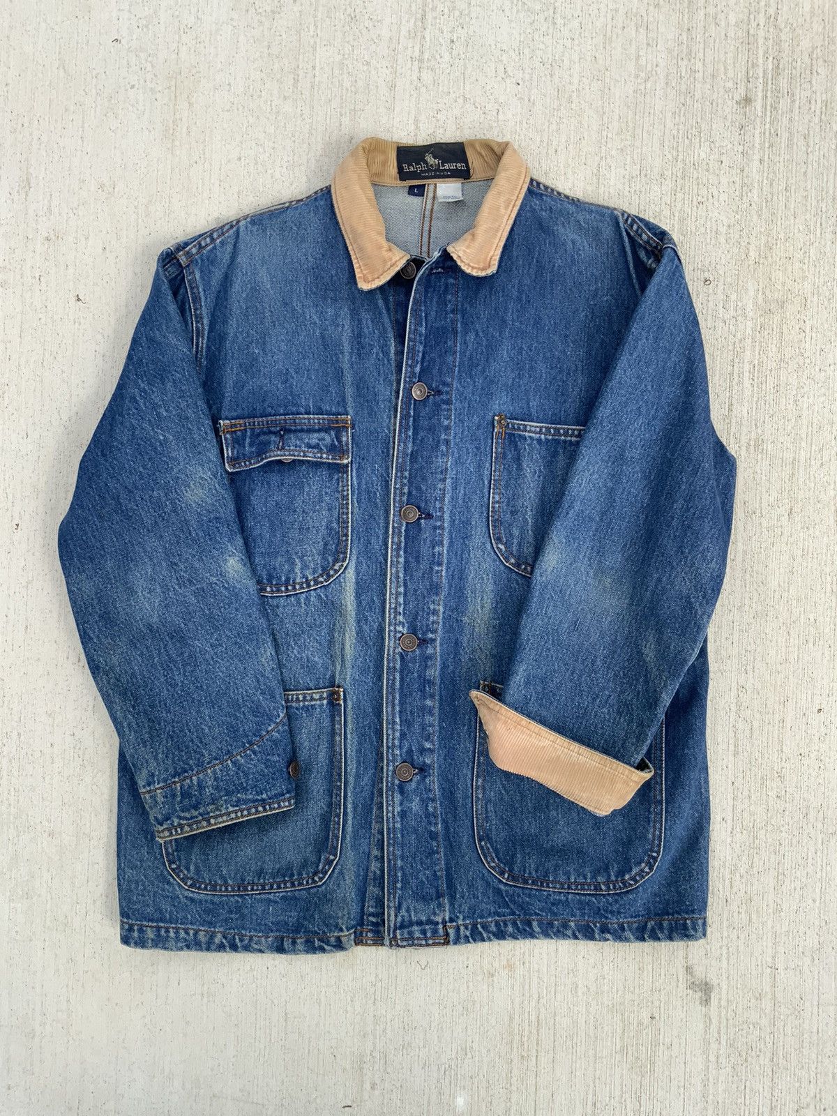 image of Polo Ralph Lauren x Ralph Lauren 80’S Ralph Laurent Chore Jacket in Denim, Men's (Size Large)