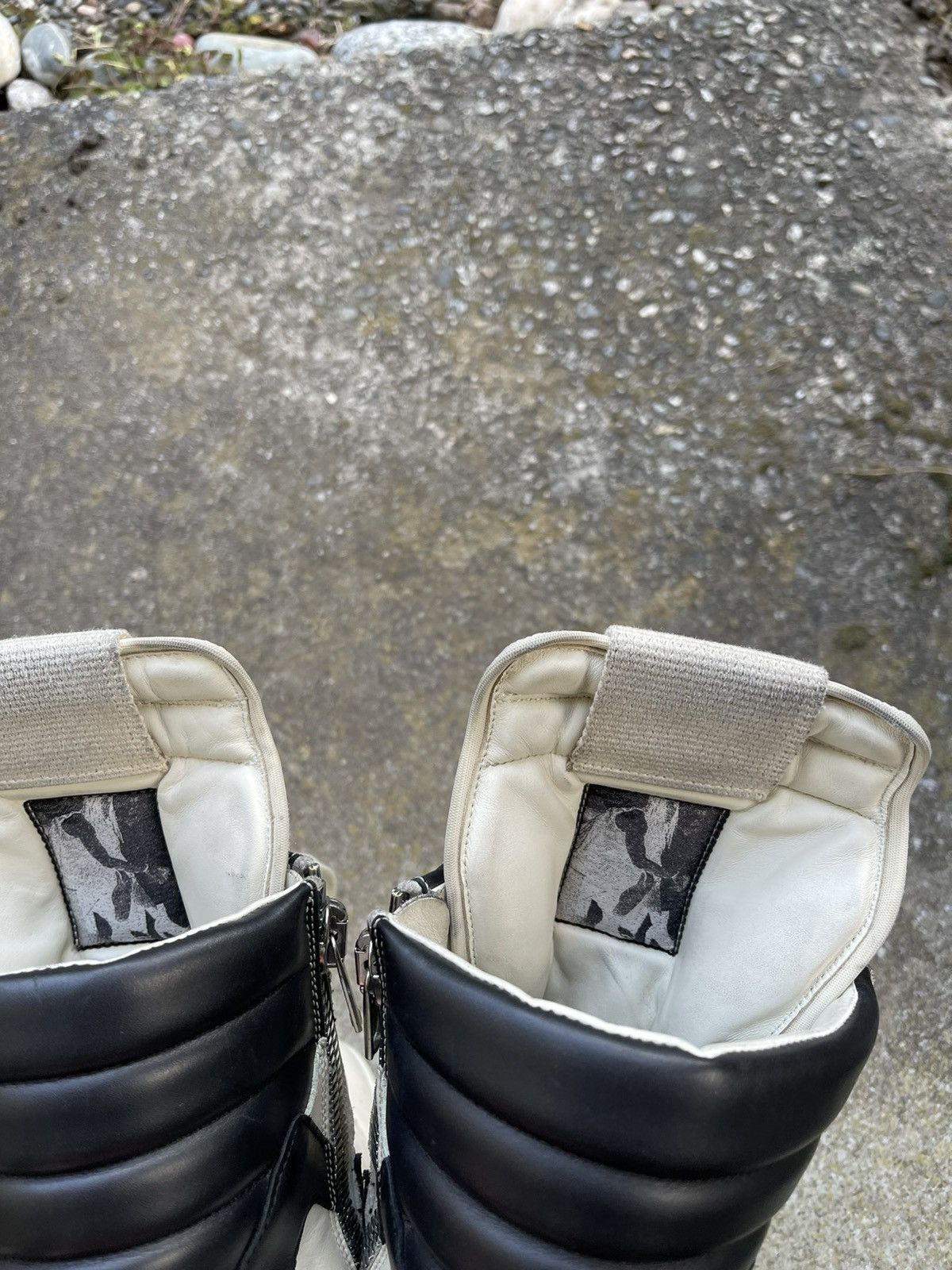 Rick Owens send offers! Reverse Oreo White Geobasket fits size 9/9.5 Size US 8.5 / EU 41-42 - 4 Thumbnail