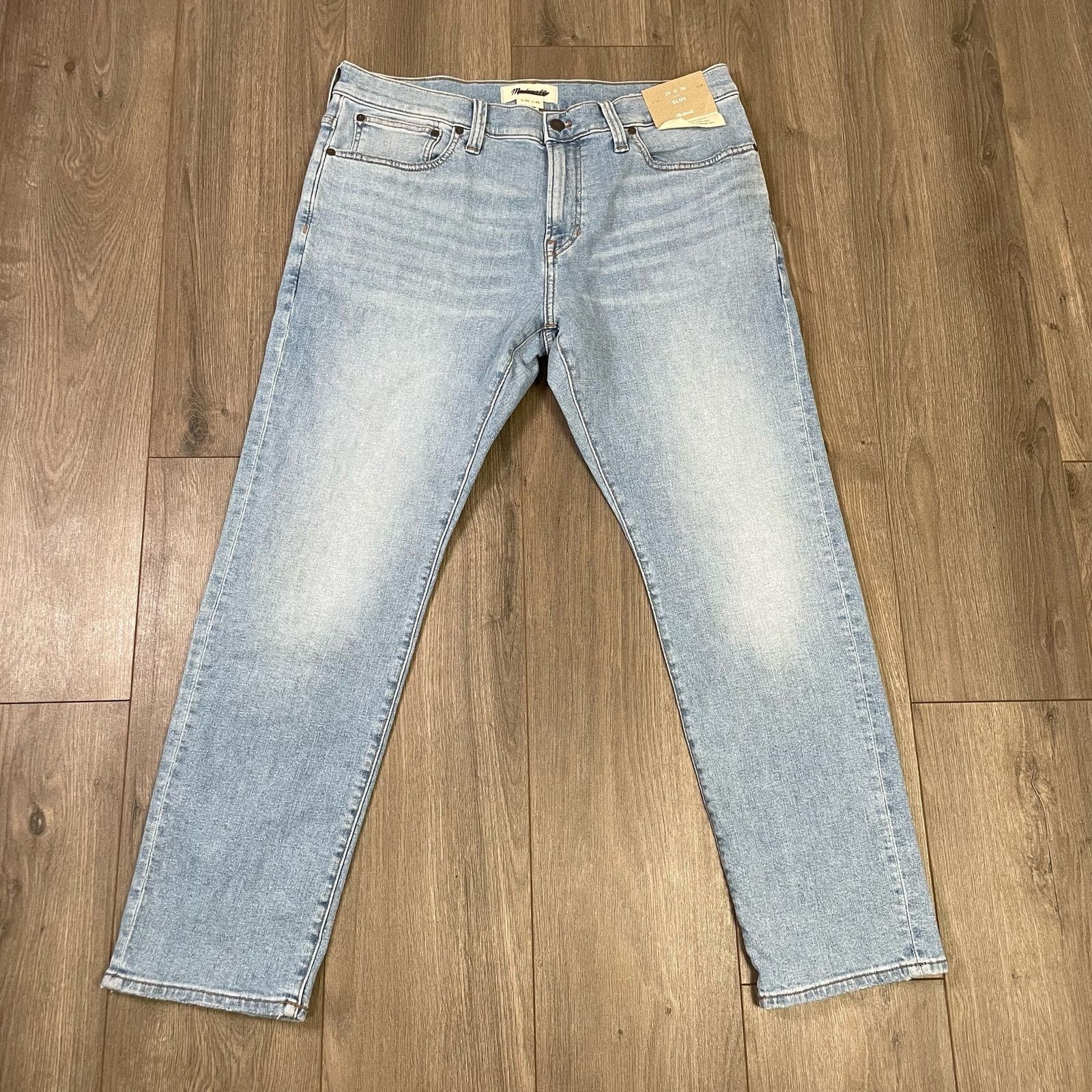Madewell Madewell Slim Brentwood Light Wash Jeans US Men's 35x30 Size US 35 - 1 Thumbnail