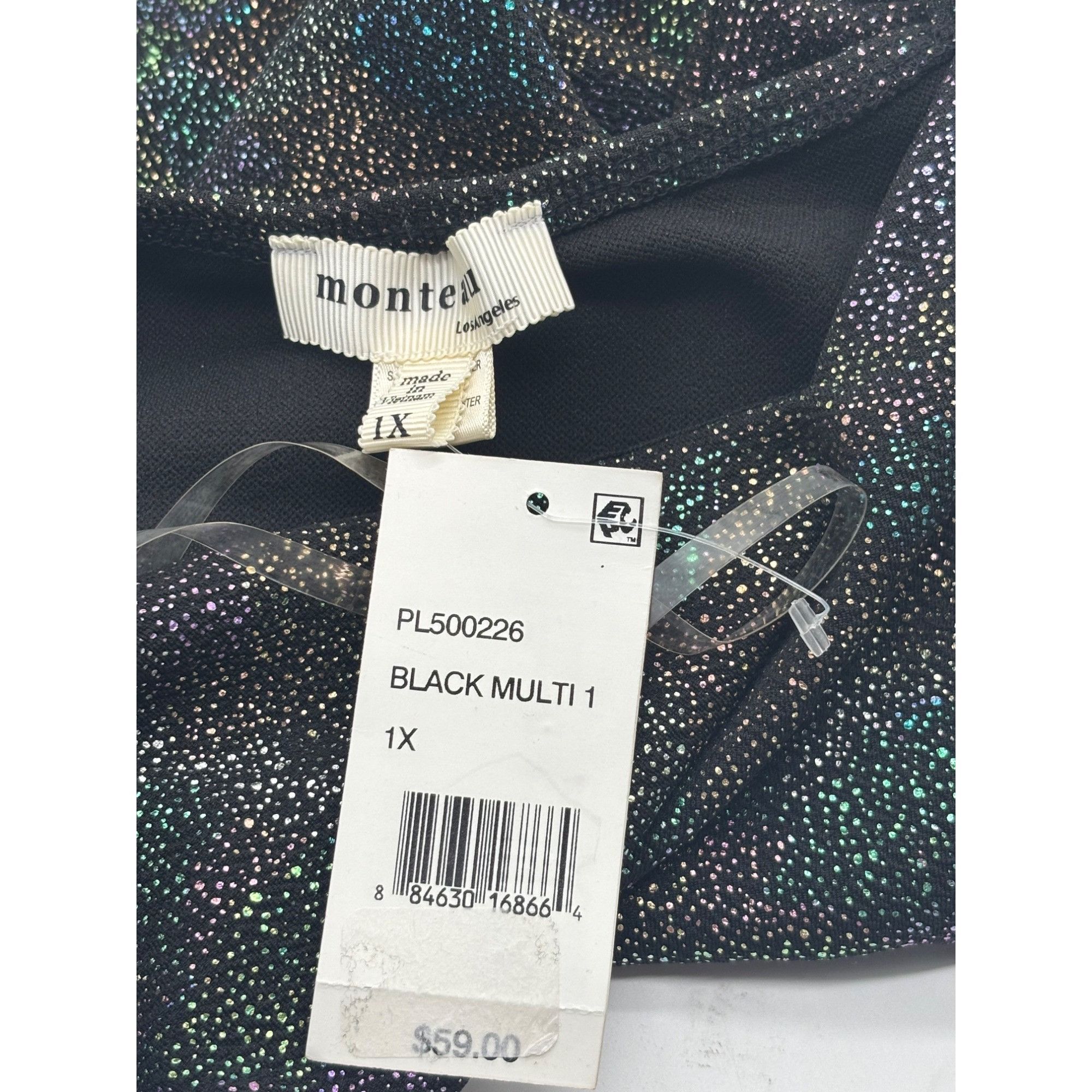 Other Monteau Trendy Plus Size Multicolor-Foil Skater Dress, Sz. 1 Size ONE SIZE - 8 Thumbnail