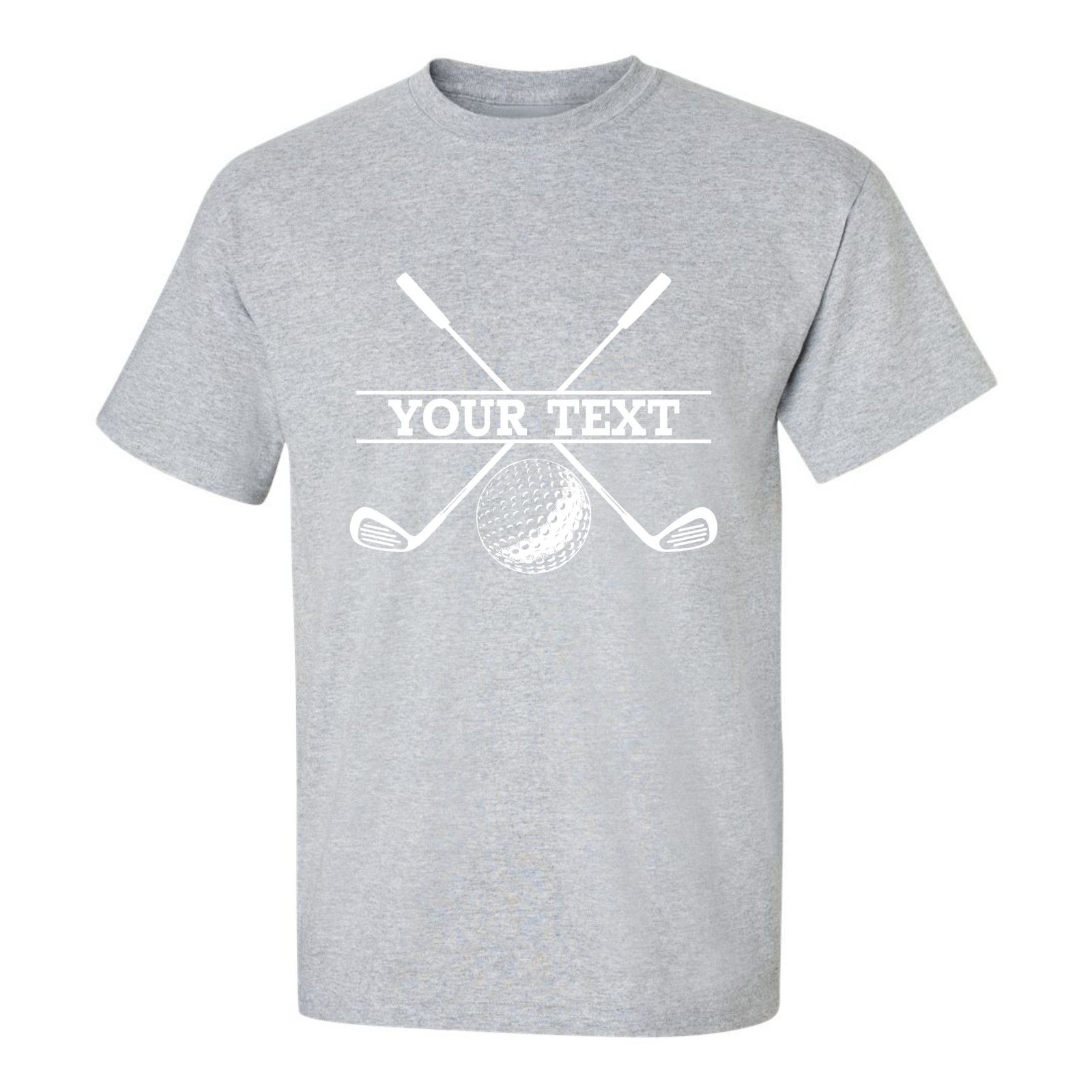 Gildan Personalized Golf Ball Crossed Clubs YOUR NAME T-Shirt Size US L / EU 52-54 / 3 - 18 Thumbnail