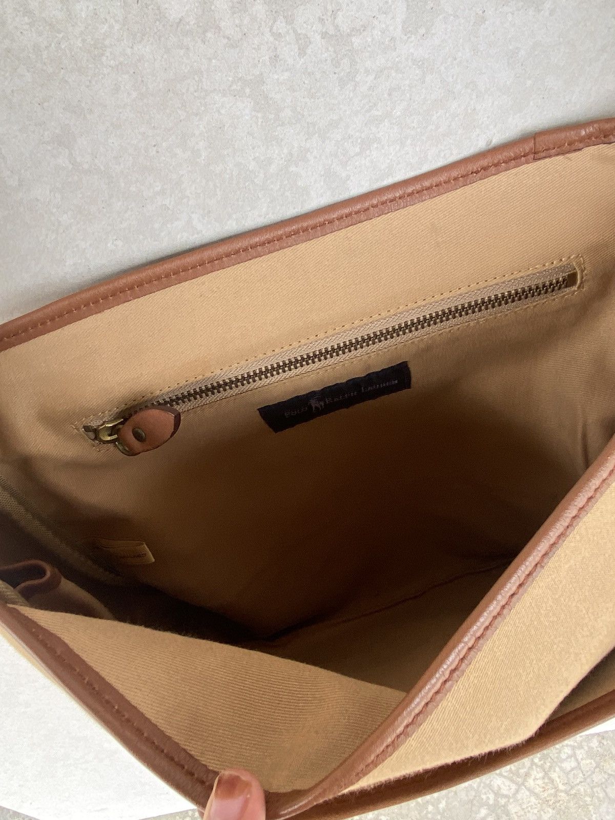 Other Vintage Ralph Lauren Shoulder Bag Cream And Brown Size ONE SIZE - 11 Thumbnail