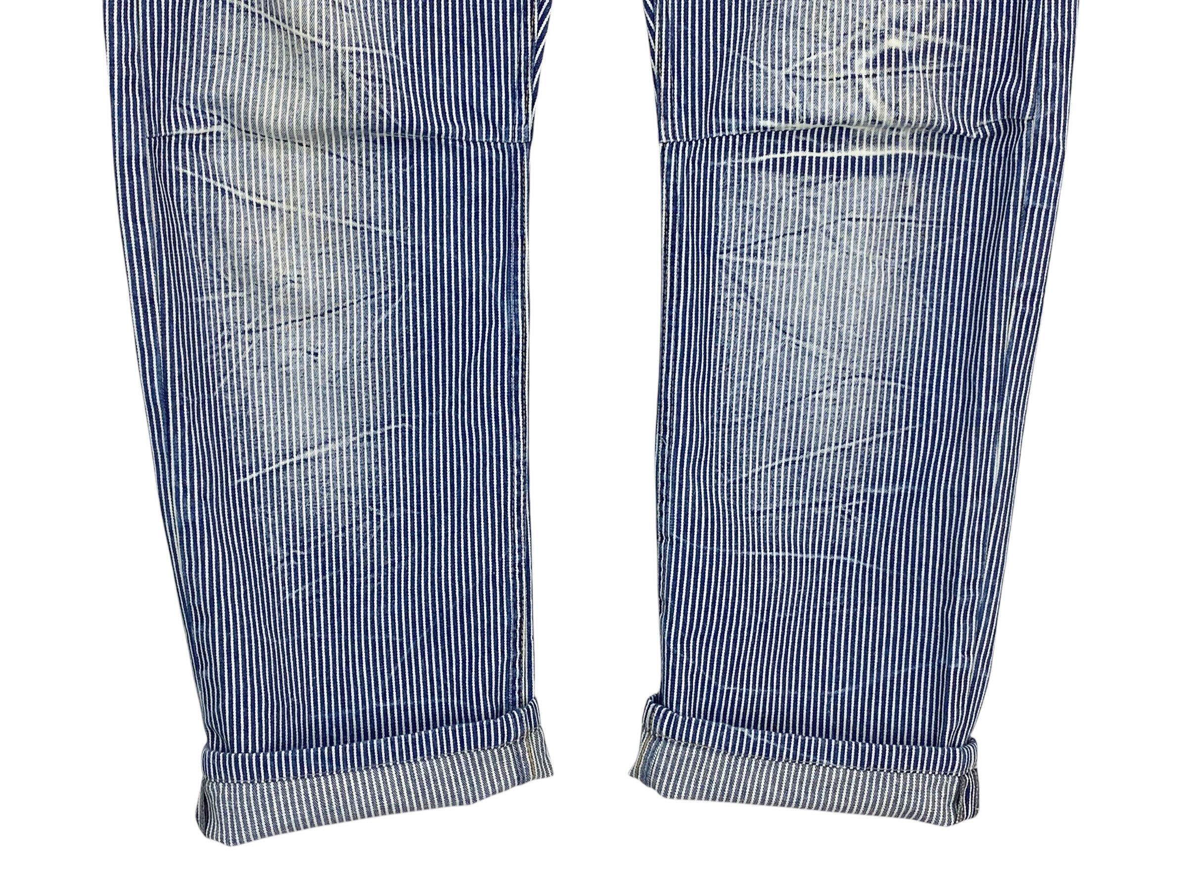 Other Dominates Stripes Hickory Double Waist Distressed Jeans Size US 34 / EU 50 - 7 Thumbnail