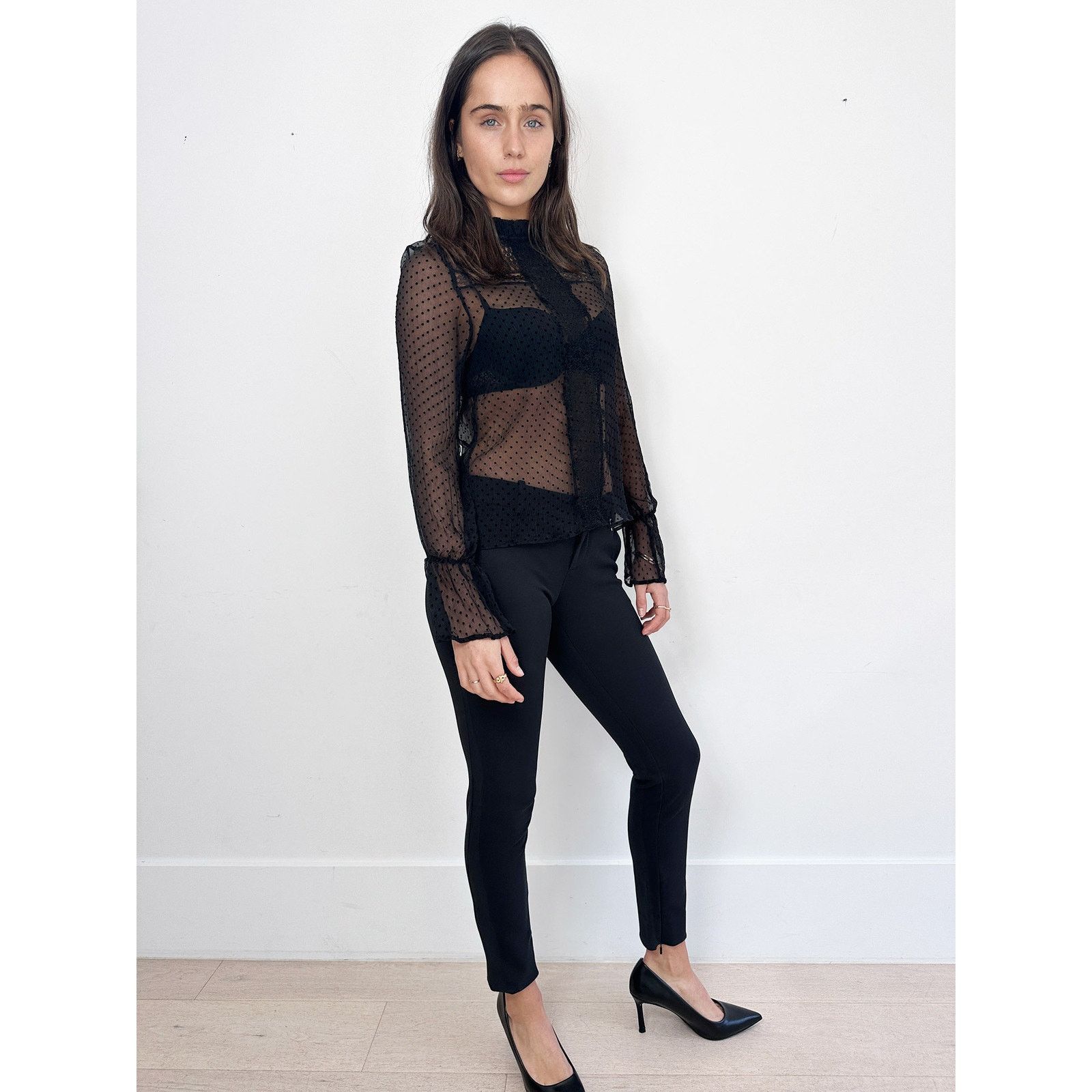 Anine Bing Anine Bing Dotted Silk Blouse Size M / US 6-8 / IT 42-44 - 3 Thumbnail