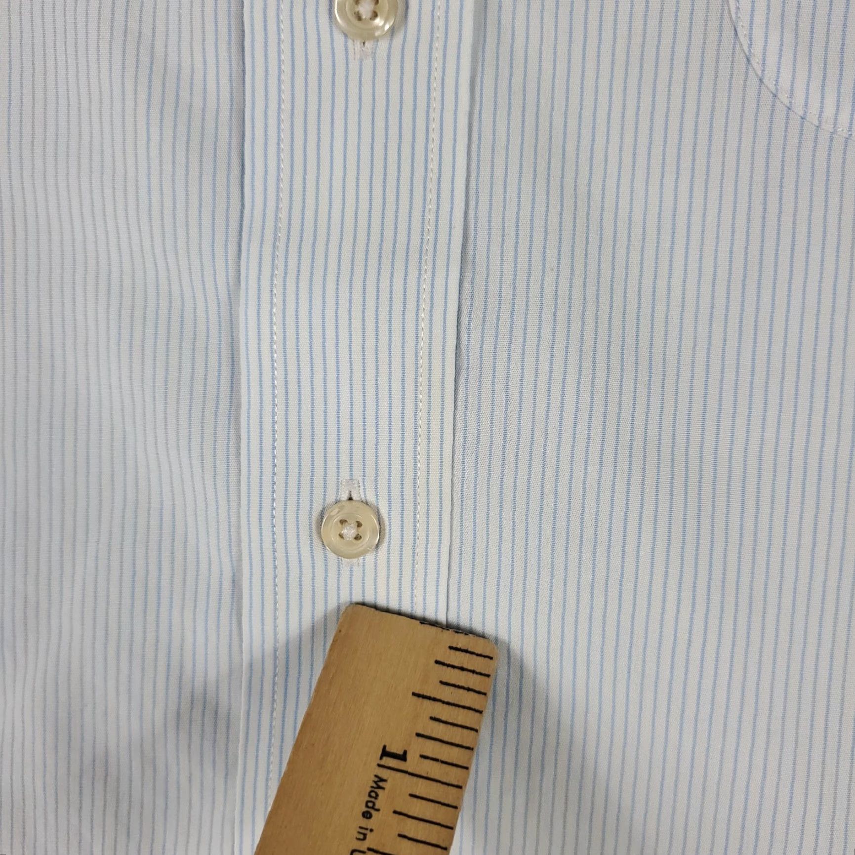 Brooks Brothers Brooks Brothers Dress Shirt Mens 18 Blue Striped Button-Up Long Sleeve Regular Fit Size 48R - 4 Thumbnail