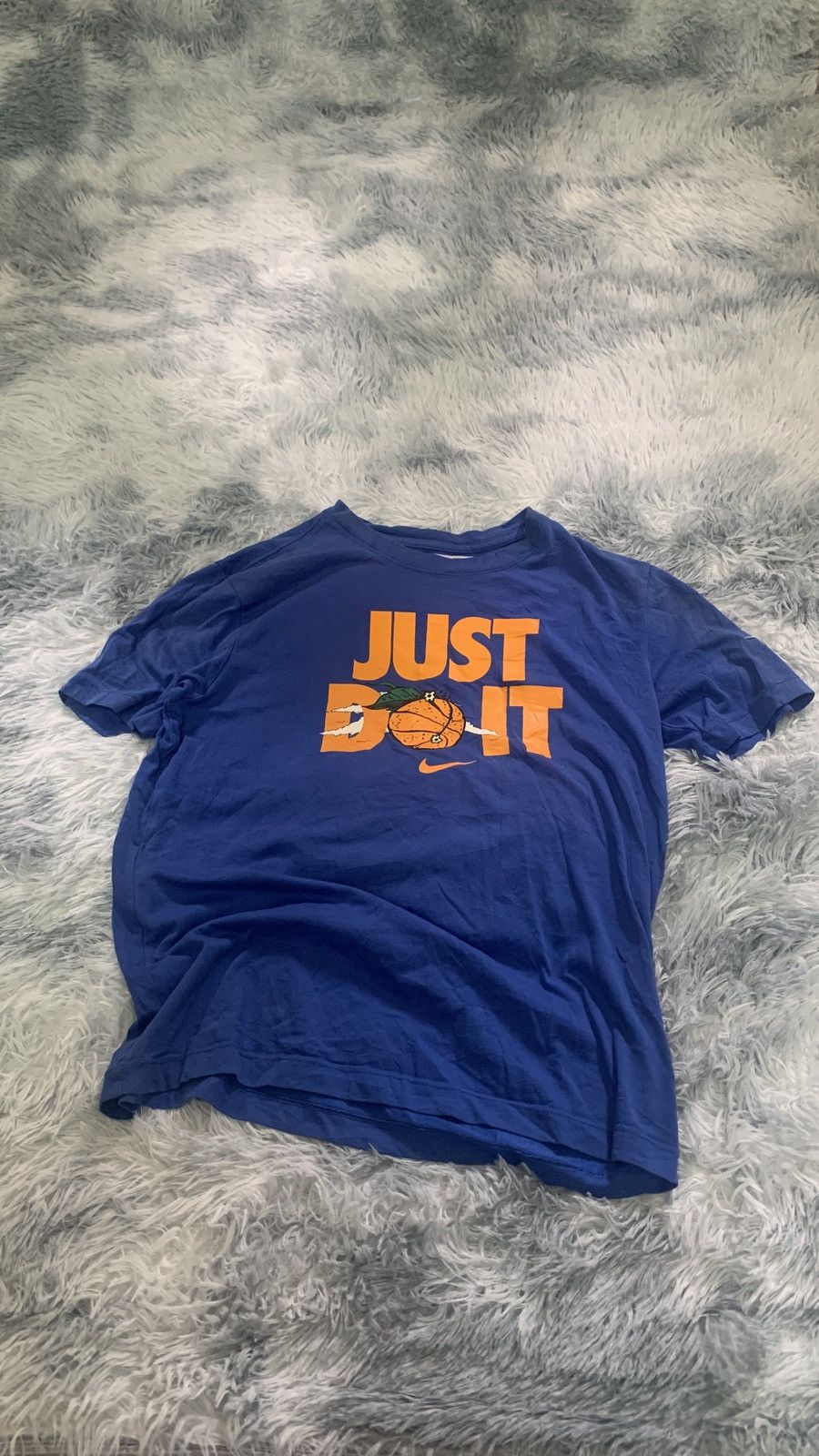 Nike Nike Just Do It Alphabet Print Round Neck Short Sleeve Blue Size US M / EU 48-50 / 2 - 1 Thumbnail