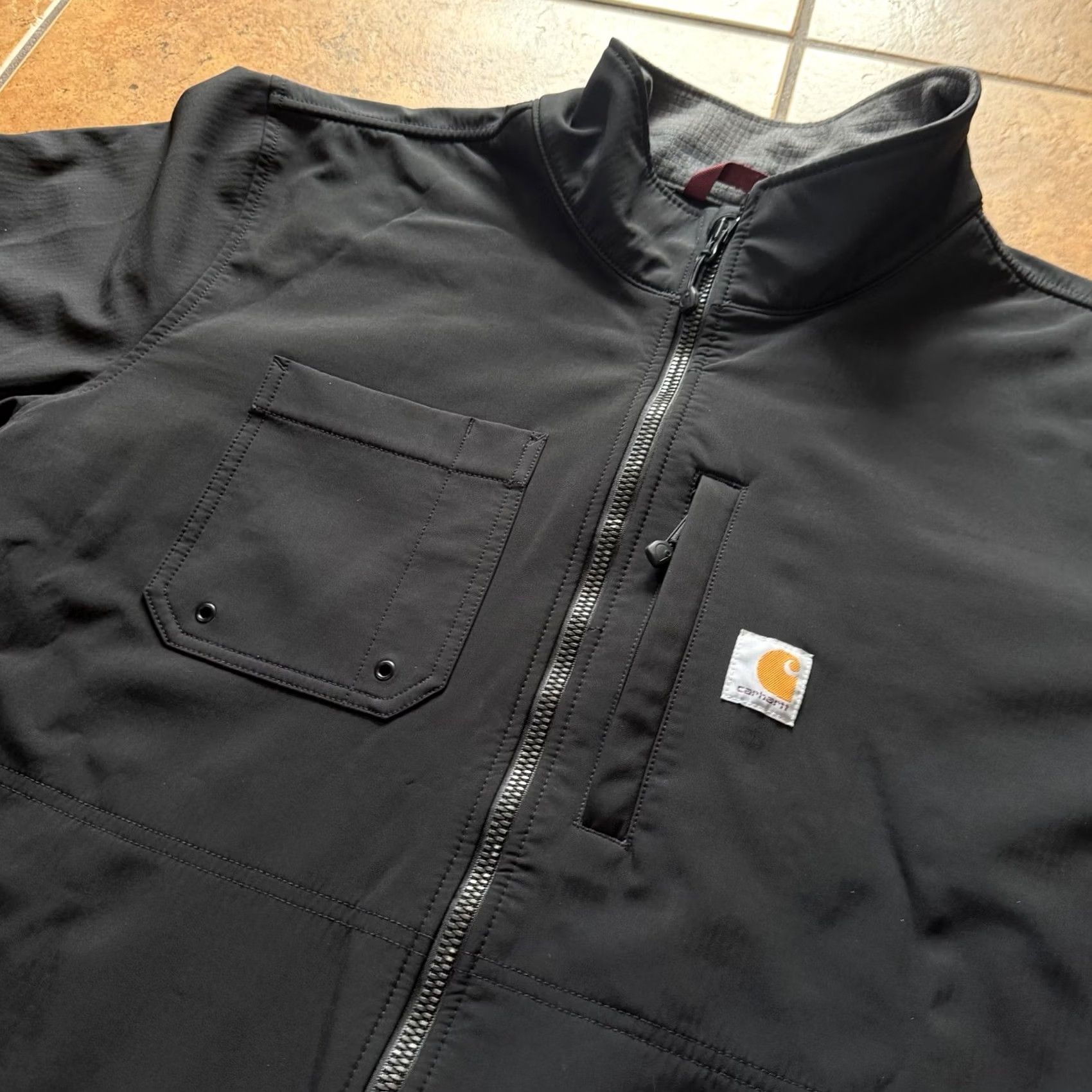 Carhartt Carhartt Men’s Rough Cut Soft Shell Full Zip Jacket 2XL Black 102703 001 Jacket Mens Size US XXL / EU 58 / 5 - 5 Thumbnail