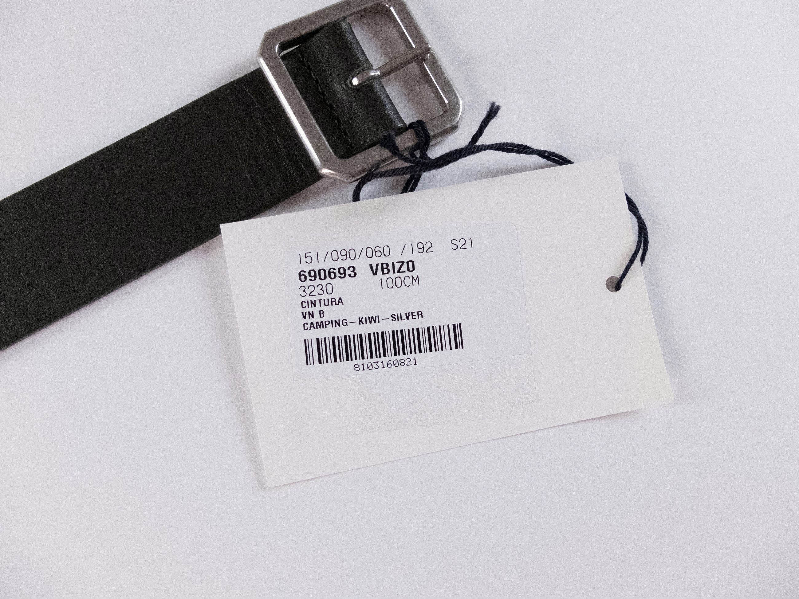 Bottega Veneta BOTTEGA VENETA dark green & kiwi reversible leather belt 100 Size 40 - 4 Thumbnail