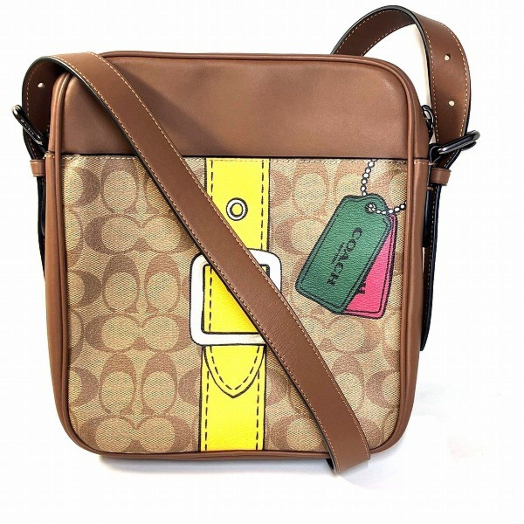 image of Coach Messenger Shoulder in Brown, Women's