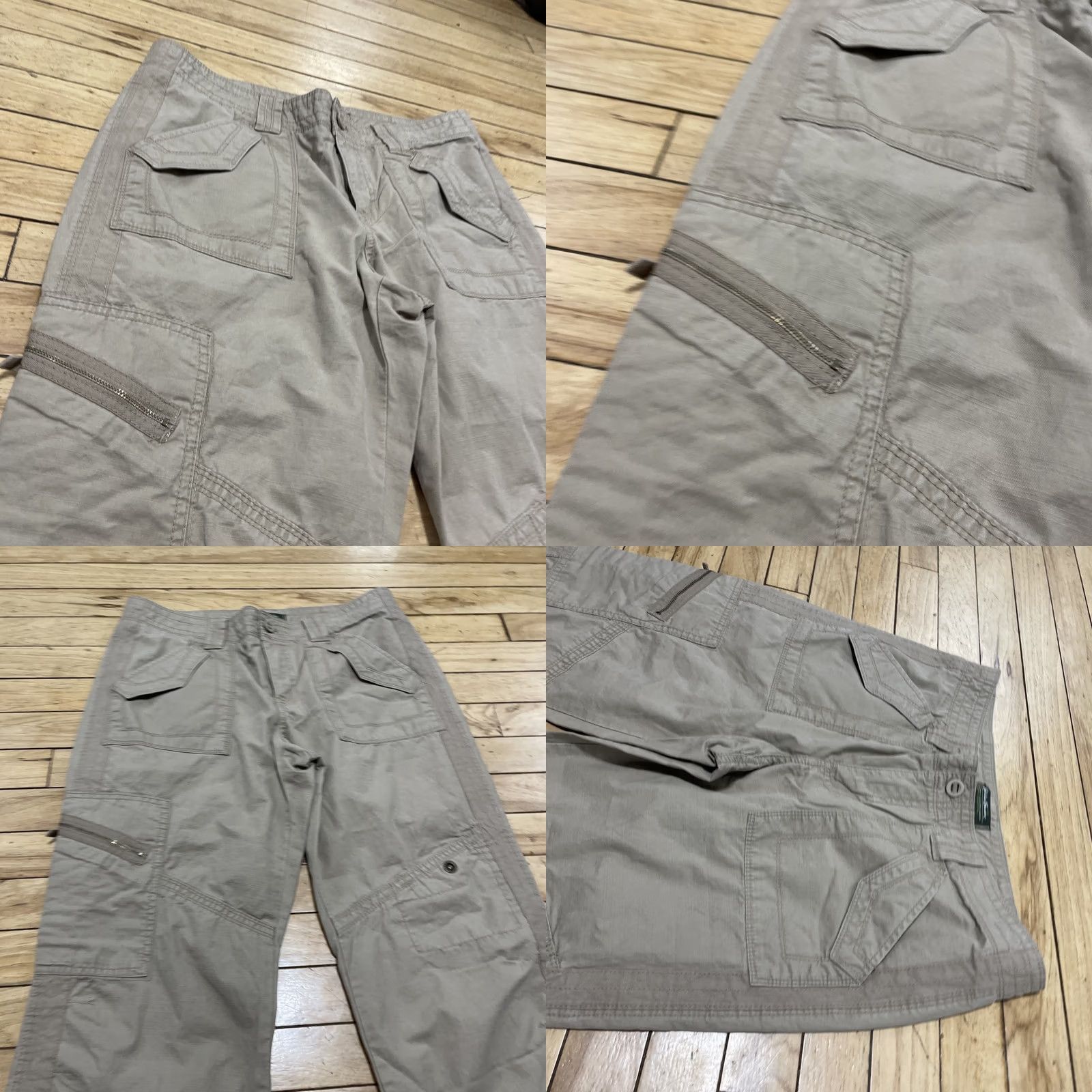 Eddie Bauer VINTAGE Eddie Bauer Cargo Pants Women 8 Straight Khaki Sub Herringbone Flax 3349 NEW Size 30" / US 8 / IT 44 - 10 Thumbnail