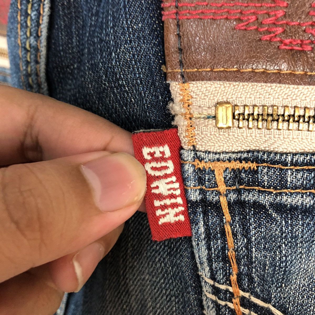 Edwin Edwin faded Blue Denim jeans Pants #7597 Size US 33 - 11 Thumbnail