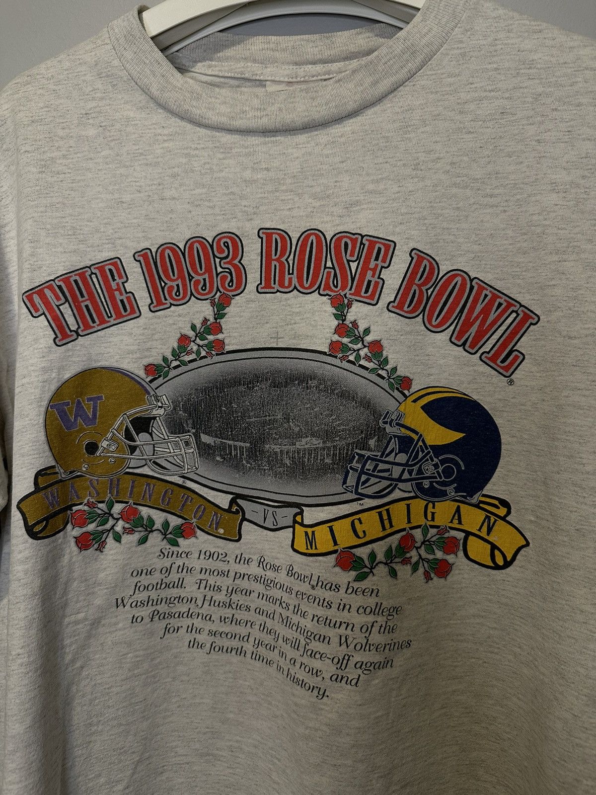 Nutmeg Rose Bowl - Vintage T-shirt 1993 - Large Size US L / EU 52-54 / 3 - 2 Thumbnail