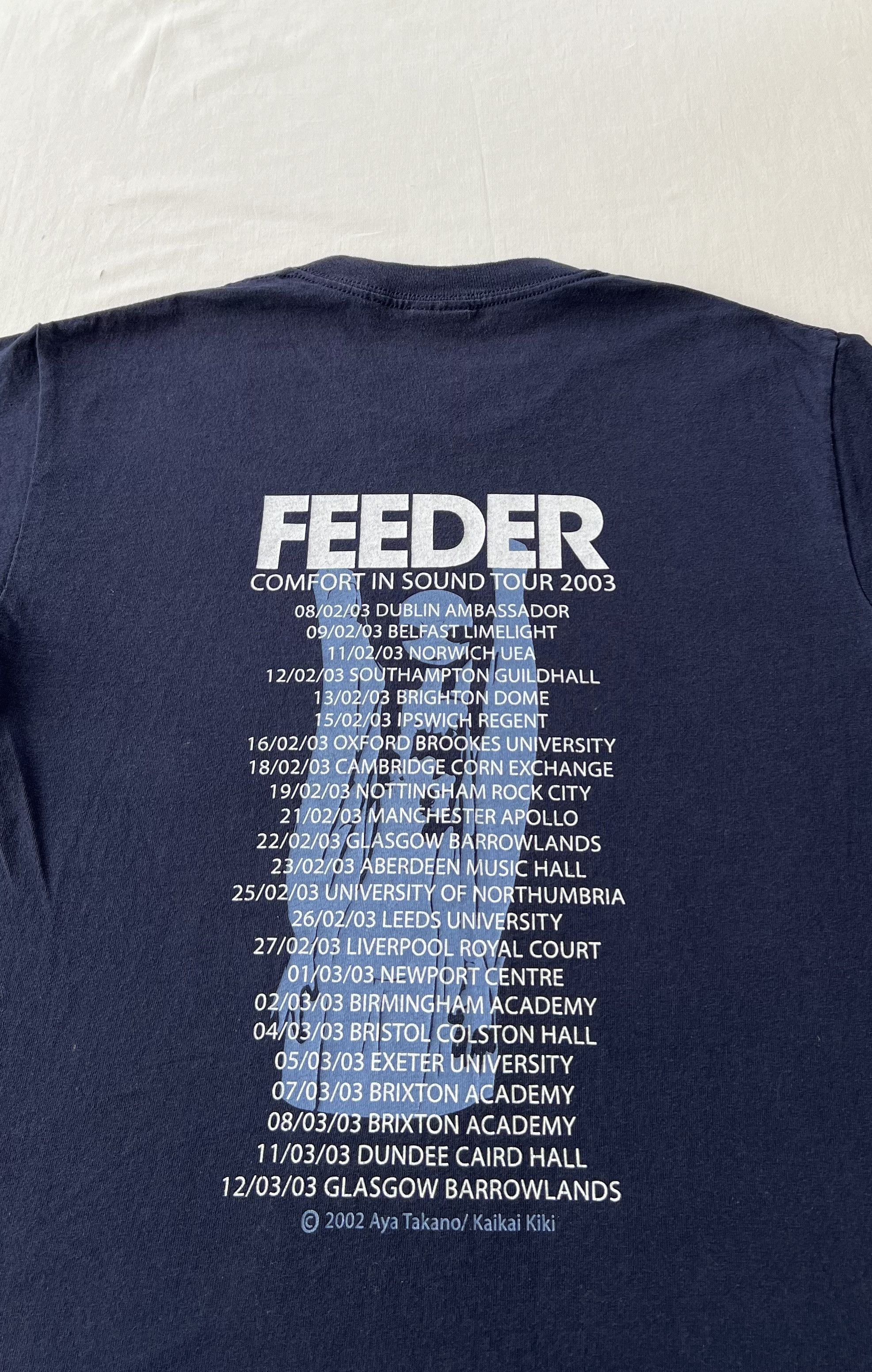 Band Tees Vintage 2002 Feeder Comfort in Sound Tour T-shirt Size US S / EU 44-46 / 1 - 14 Thumbnail