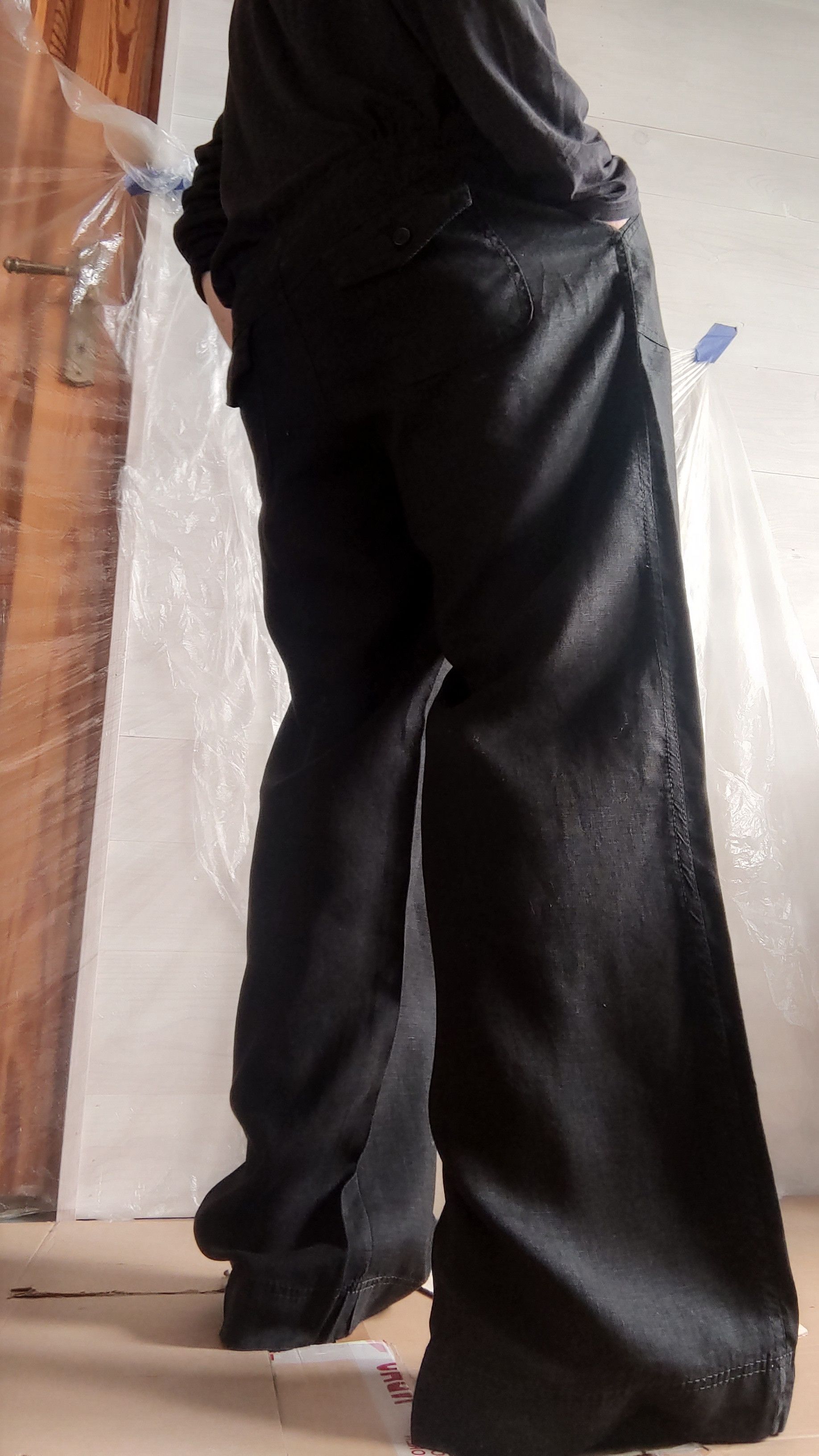 Vintage 100% Linen Pants Wide Minimal Flared y2k Vintage Darkfashion Size US 34 / EU 50 - 7 Thumbnail