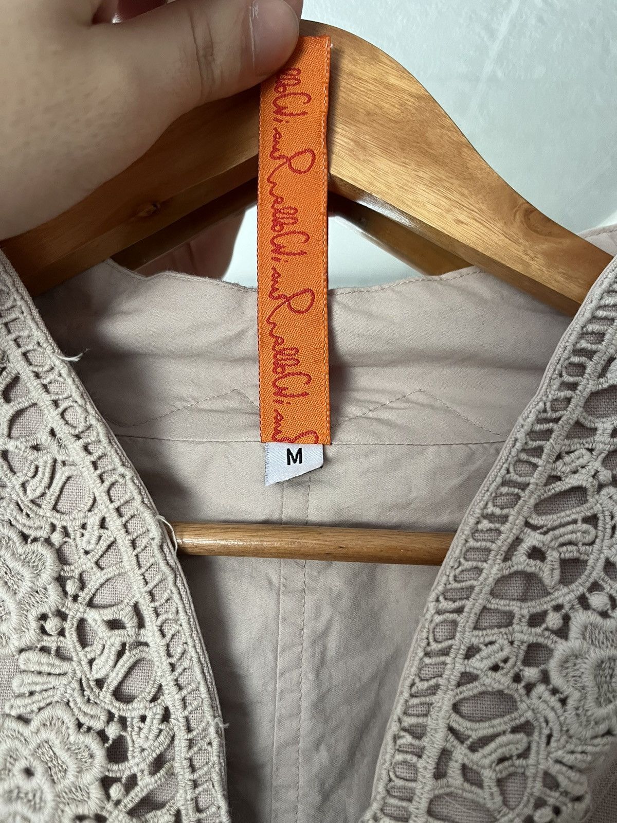 Vintage EWA I WALLA Cropped Jacket Lace Trim Scandinavian Boho M Size M / US 6-8 / IT 42-44 - 11 Thumbnail