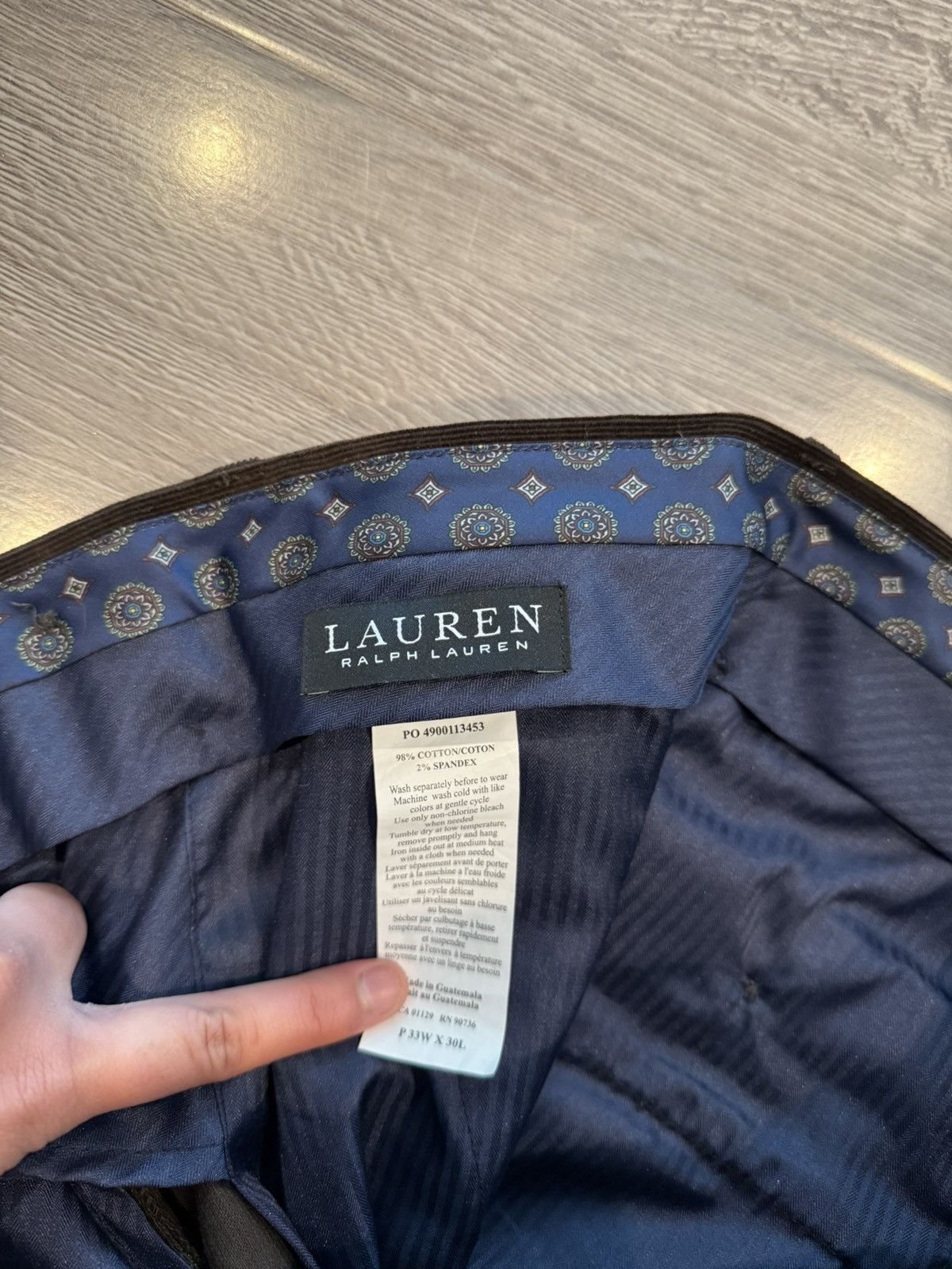 Lauren Ralph Lauren Lauren Ralph Lauren Men’s Classic-Fit Brown Corduroy Pants Size US 32 / EU 48 - 3 Thumbnail