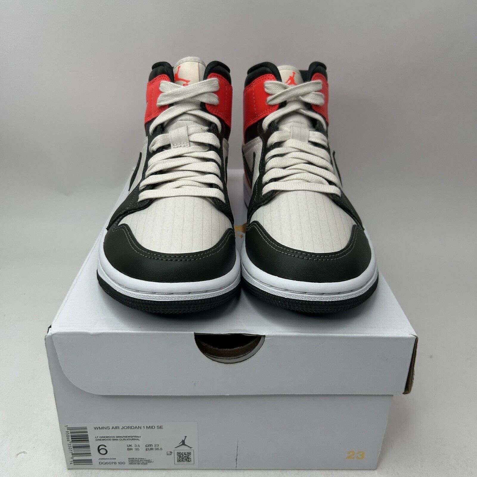 Jordan Brand Nike Air Jordan 1 Mid SE WMNS “Light Orewood Brown” 2023 Size US 6 / IT 36 - 2 Thumbnail