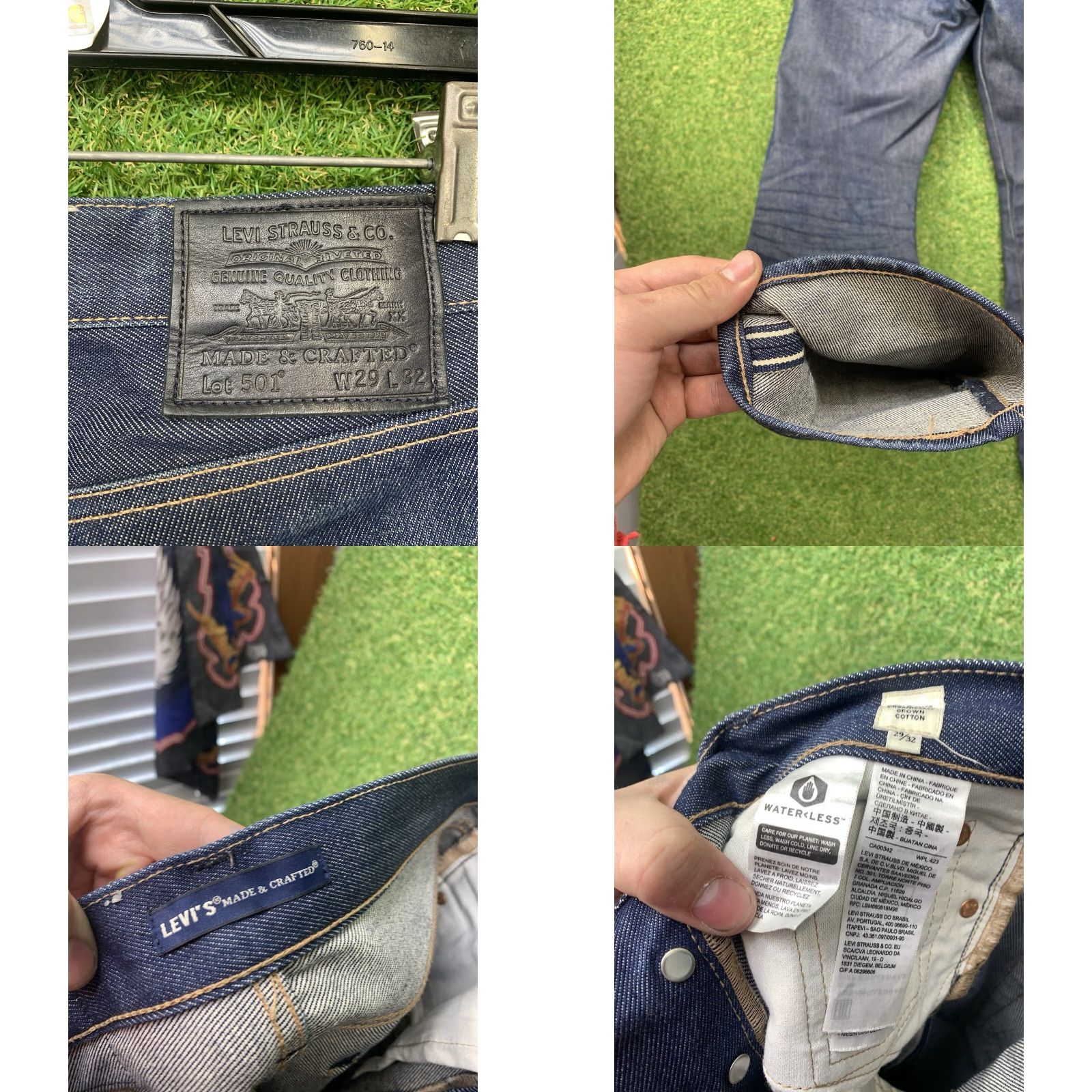 Levi's VINTAGE Levi's 501 Jeans Mens 29x31 Selvedge Denim Dark Wash Made & Crafted 80s Theme Slim Straight Size US 29 - 9 Thumbnail