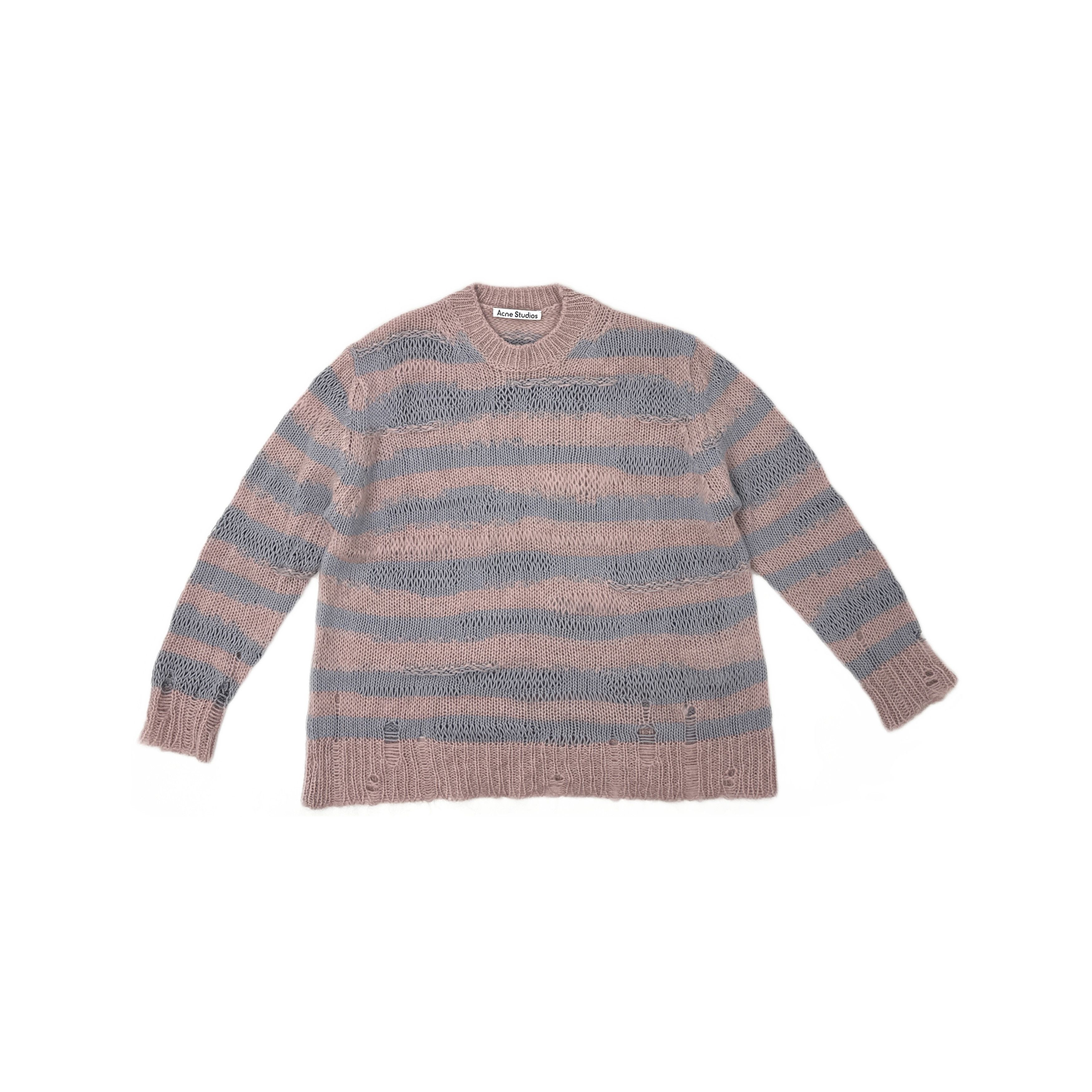 Acne Studios Acne Studios Striped Open-Knit Sweater Size S Size S / US 4 / IT 40 - 1 Thumbnail