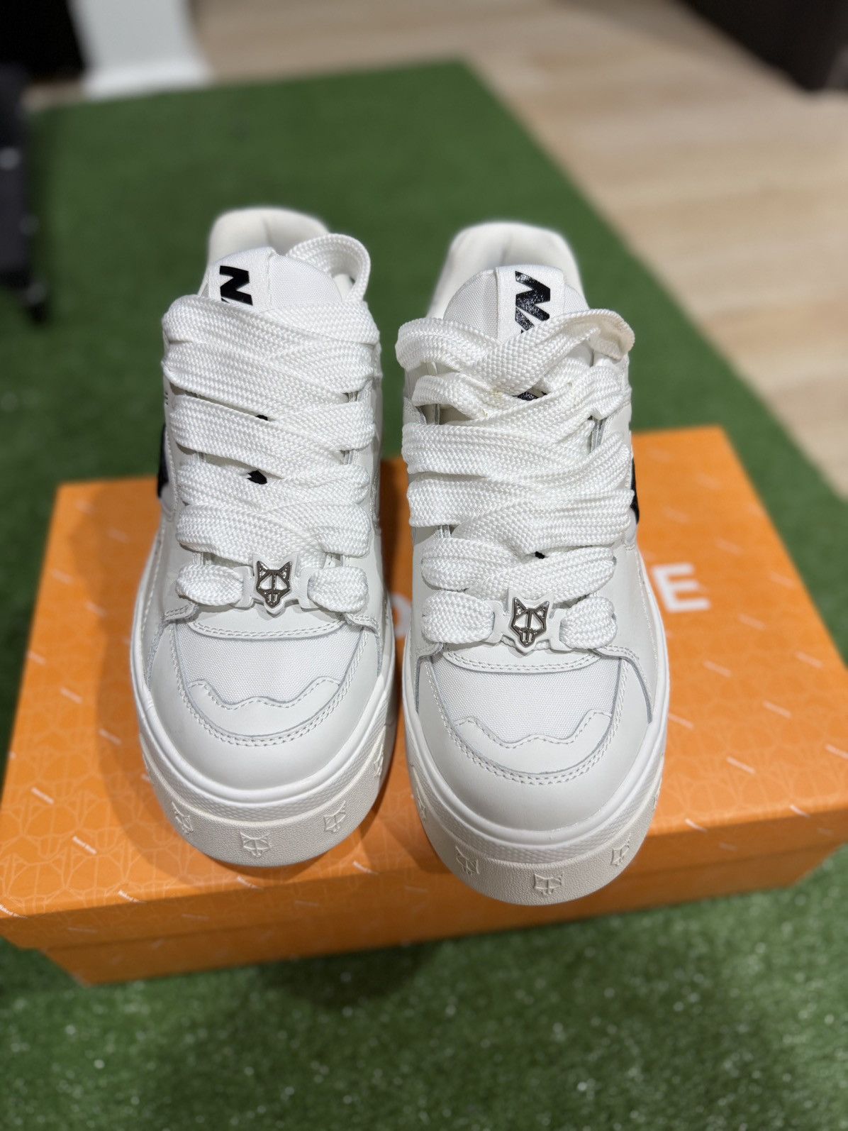 NAKED WOLFE Naked Wolfe 'Crash White' Cow Leather (Size 9/39 EU) Size US 9 / IT 39 - 2 Thumbnail