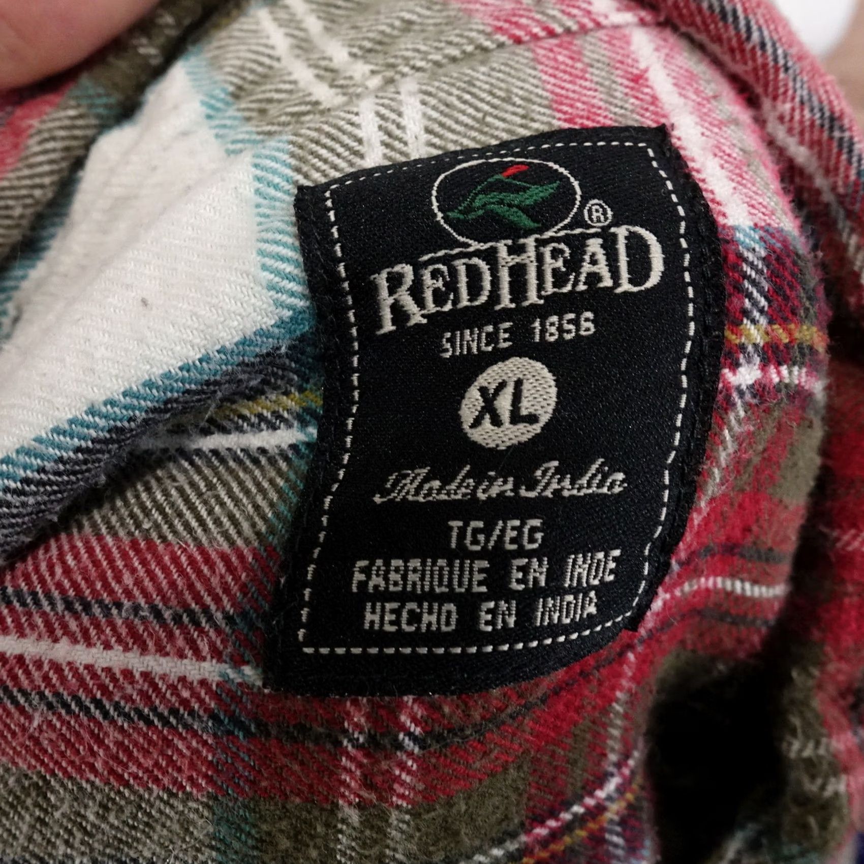 Vintage RED HEAD LONG SLEEVE RED PLAID FLANNEL BUTTON DOWN SHIRT MENS SIZE XL Size US XL / EU 56 / 4 - 6 Thumbnail