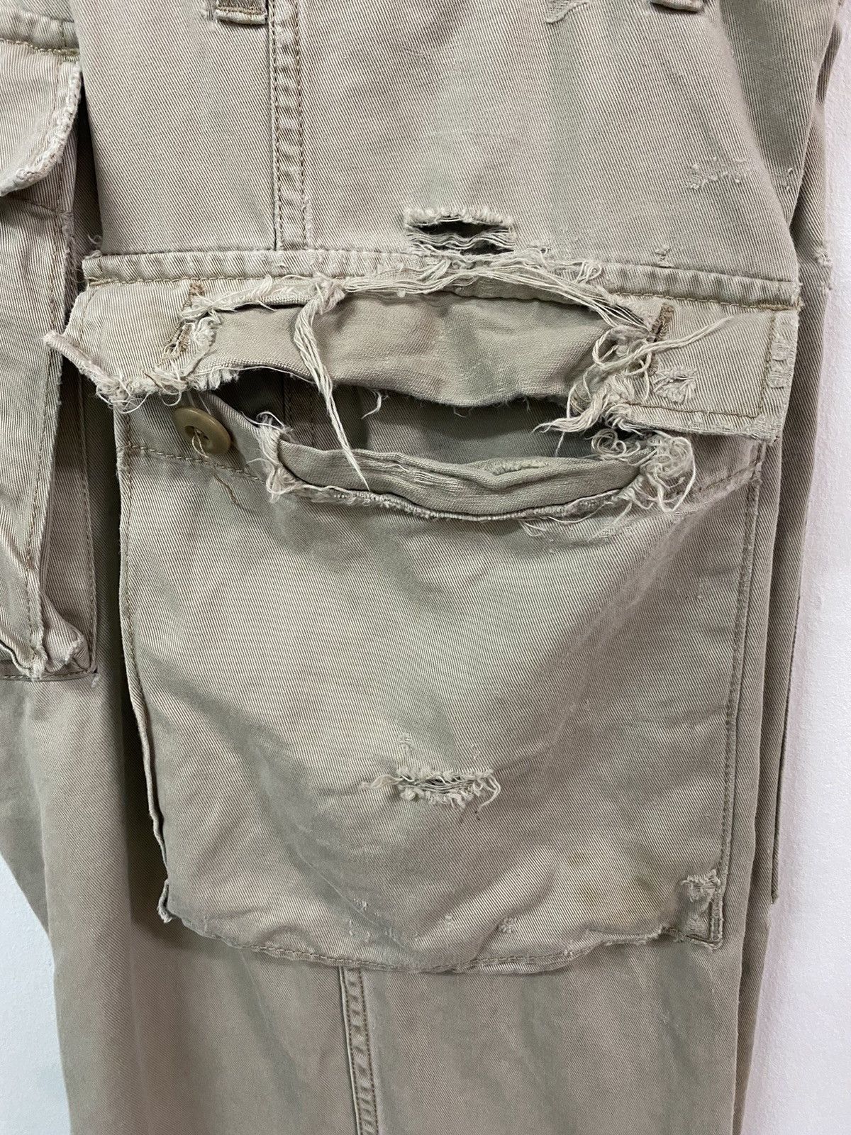 Japanese Brand Oshkosh Cargo Monkeypants Distressed Size US 31 - 4 Thumbnail