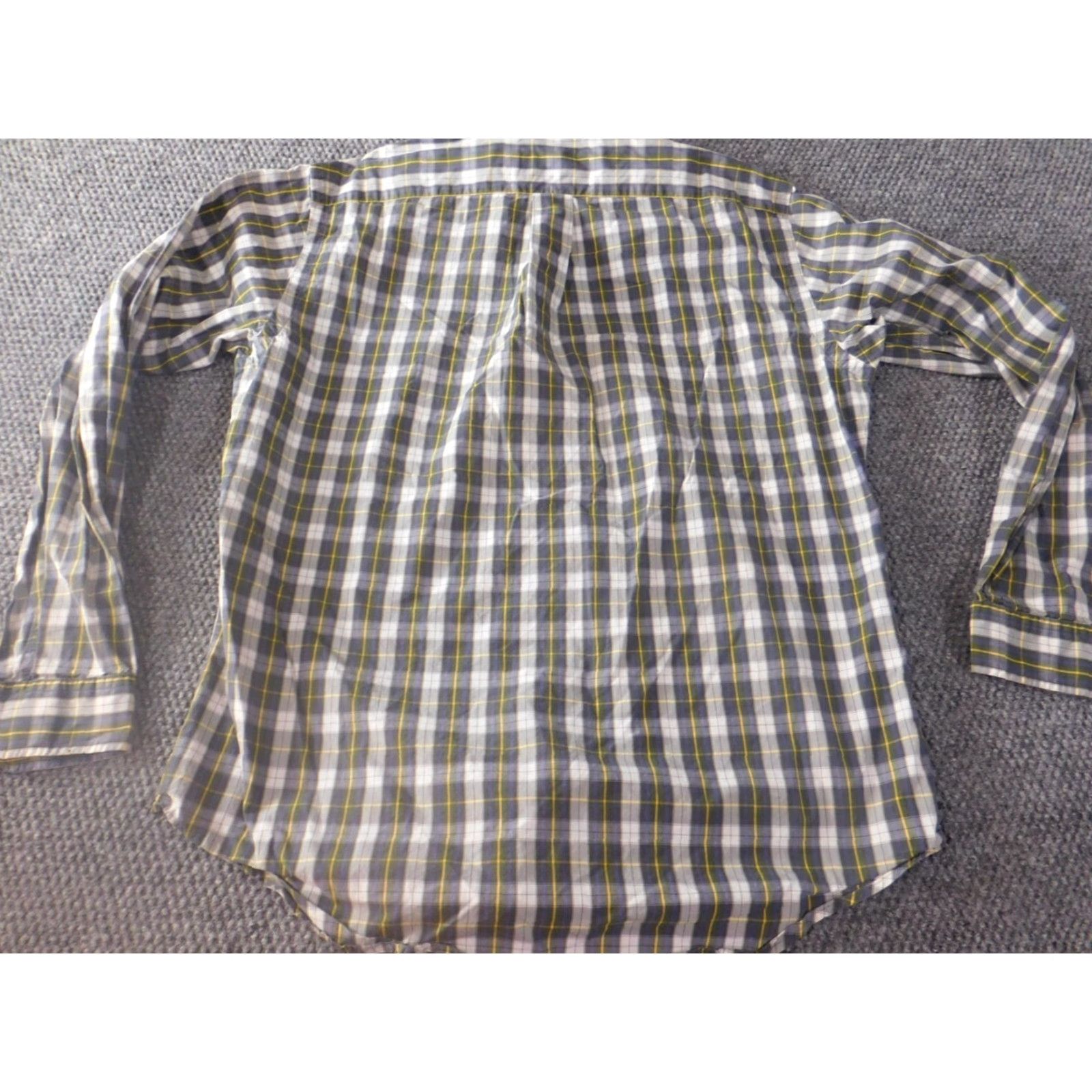 Vintage American Living Shirt Mens Medium Blue Plaid Button-Down Collar Long Sleeve Casual Cotton Knit with Pockets Size US M / EU 48-50 / 2 - 6 Thumbnail