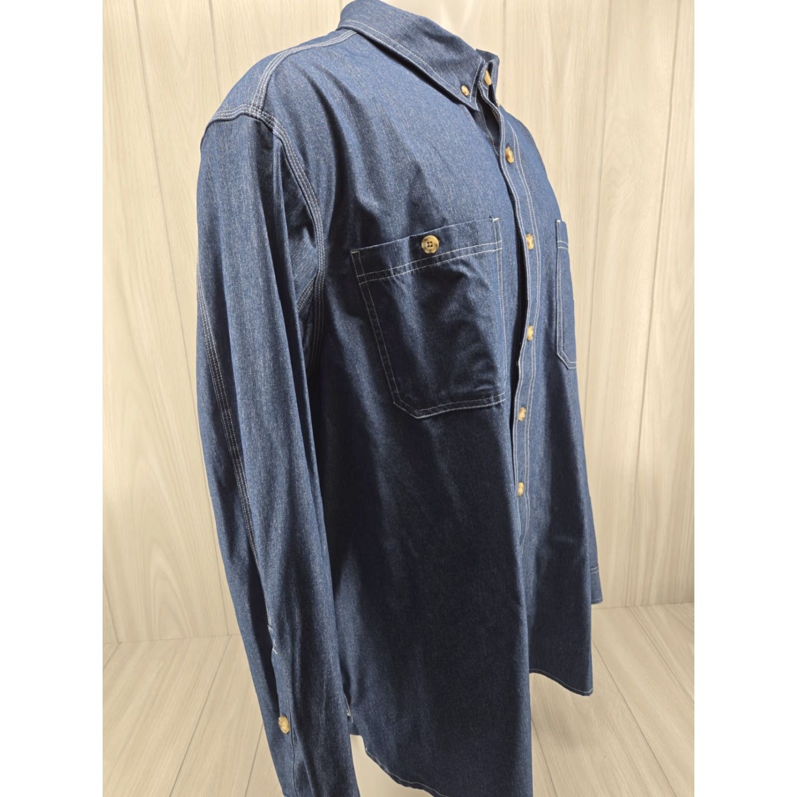 Vintage Duluth Trading Shirt Mens Blue 2XLT Relaxed Fit Long Sleeve Button-Up Untucked Polyester Clothing Size US XXL / EU 58 / 5 - 6 Thumbnail