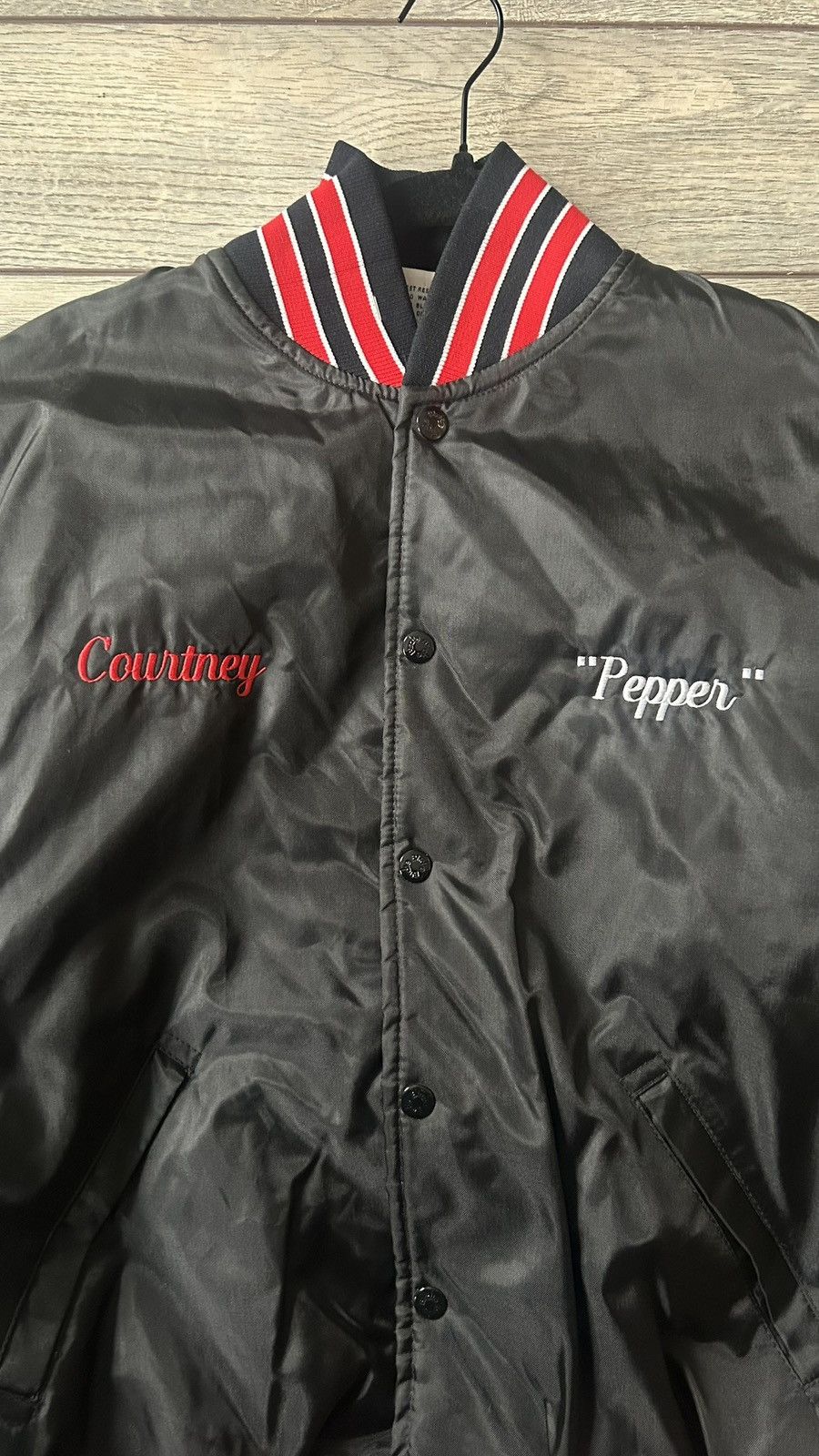 Vintage Black annie Varsity jacket Size US M / EU 48-50 / 2 - 2 Thumbnail