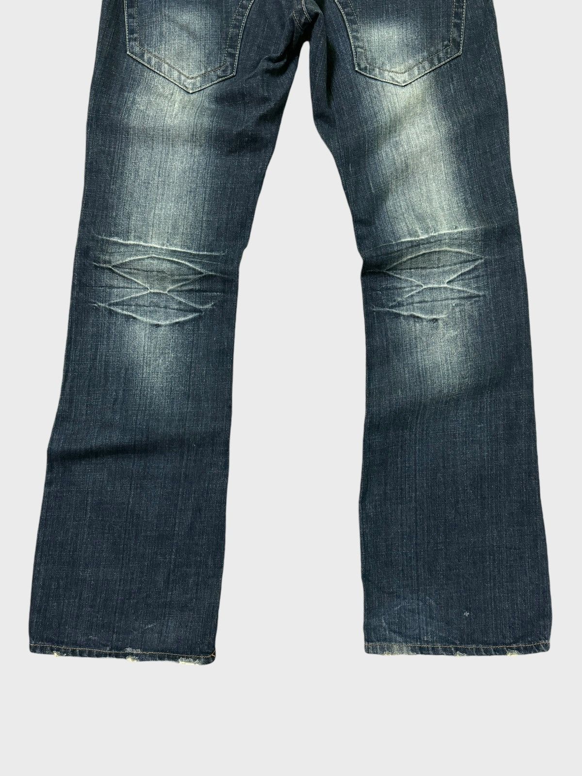 Japanese Brand Root Three Japan Muddy Wash Flared Denim Pants Size US 33 - 13 Thumbnail