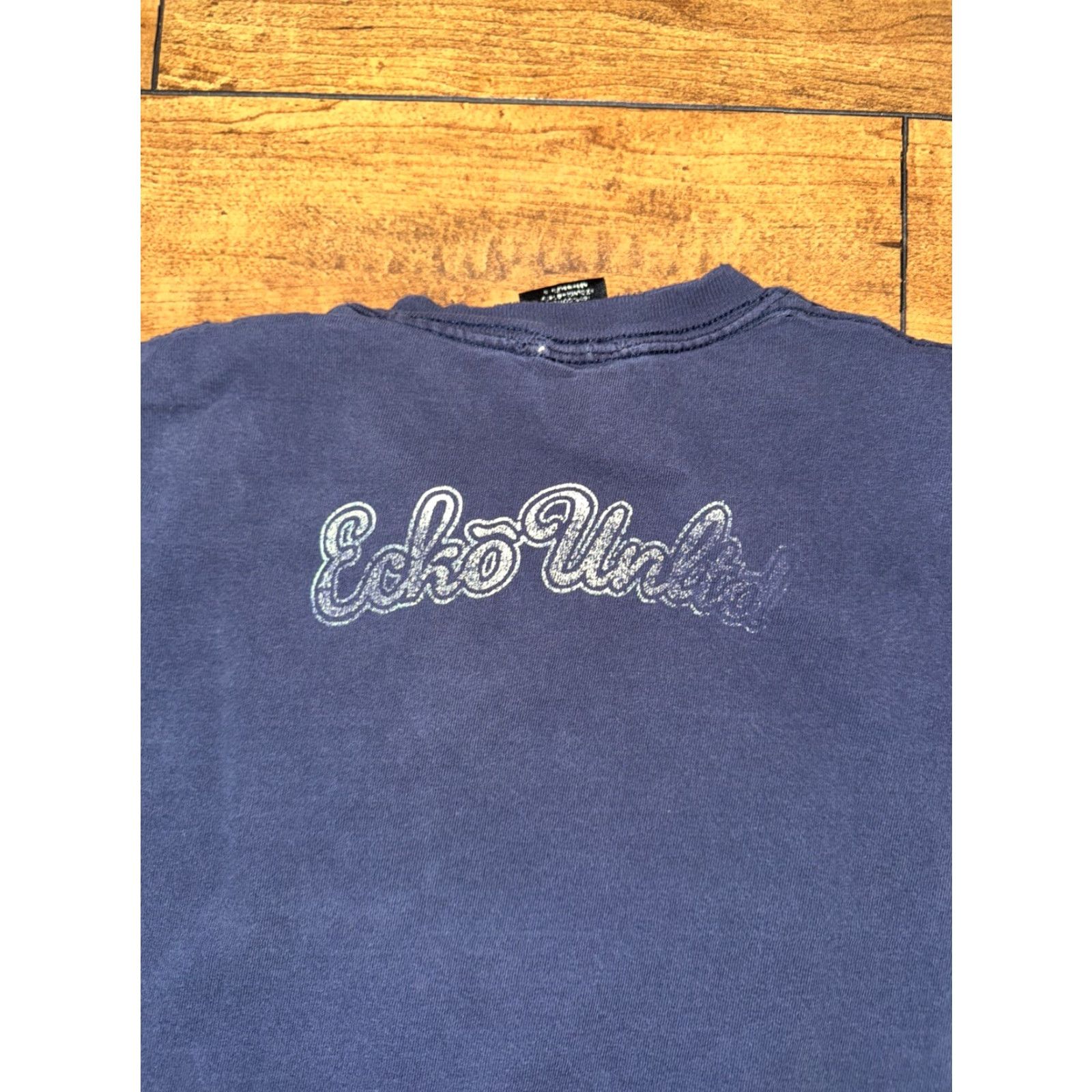 Ecko Unltd. VINTAGE Ecko Unltd. T-Shirt 2XL Navy Blue Distressed Men Shirt 90s Hip Hop Women Mens Size US XXL / EU 58 / 5 - 7 Thumbnail