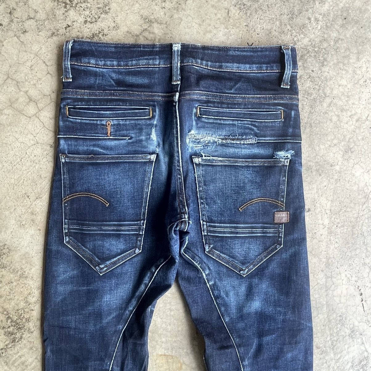 G-Star 🔥🇯🇵G Star Stoned Washed Ripped Distress Skinny Bikers Jeans Size US 30 / EU 46 - 5 Thumbnail