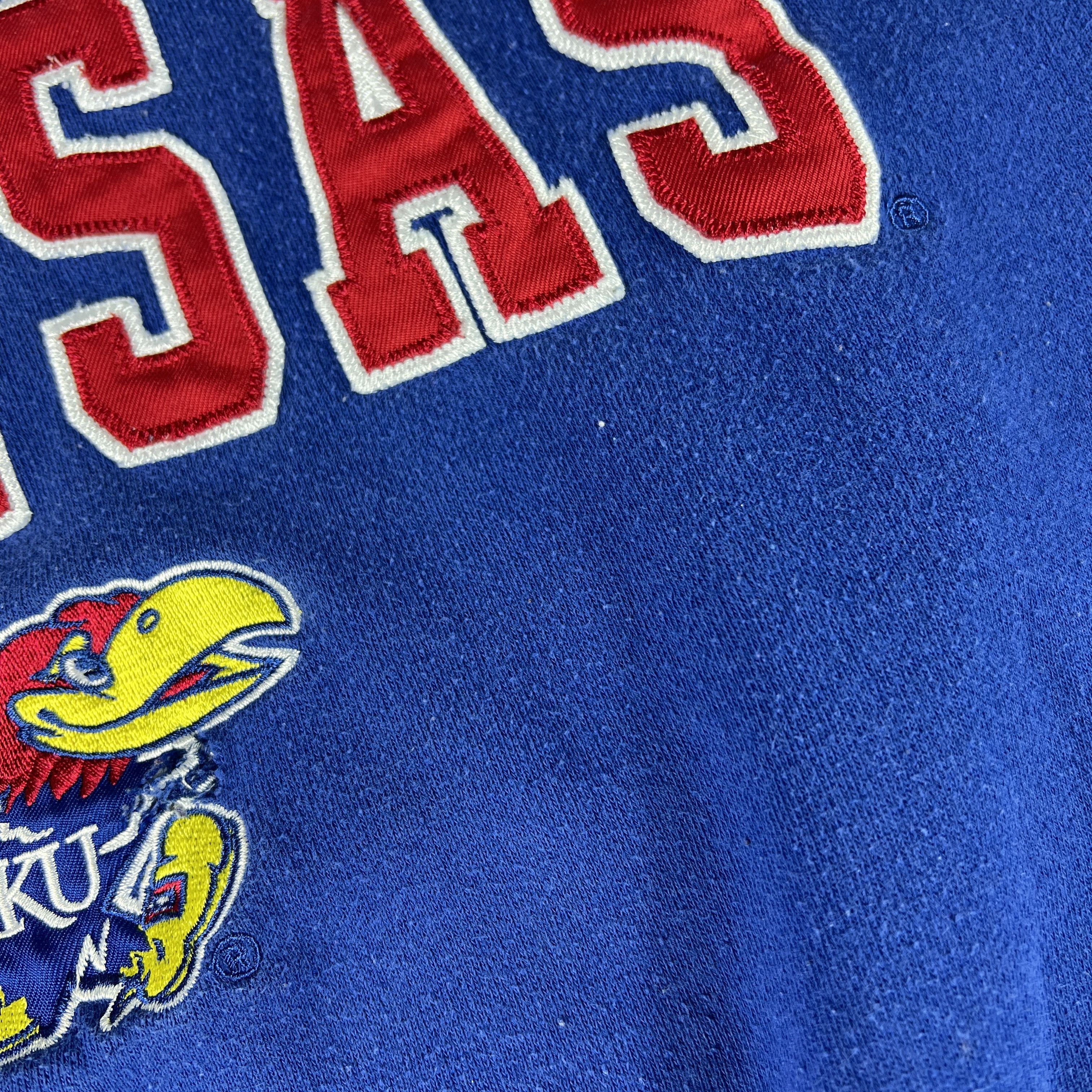 NCAA Stadium Kansas Jayhawk Sweatshirt Faded Embroidered Hoodie Size US M / EU 48-50 / 2 - 6 Thumbnail