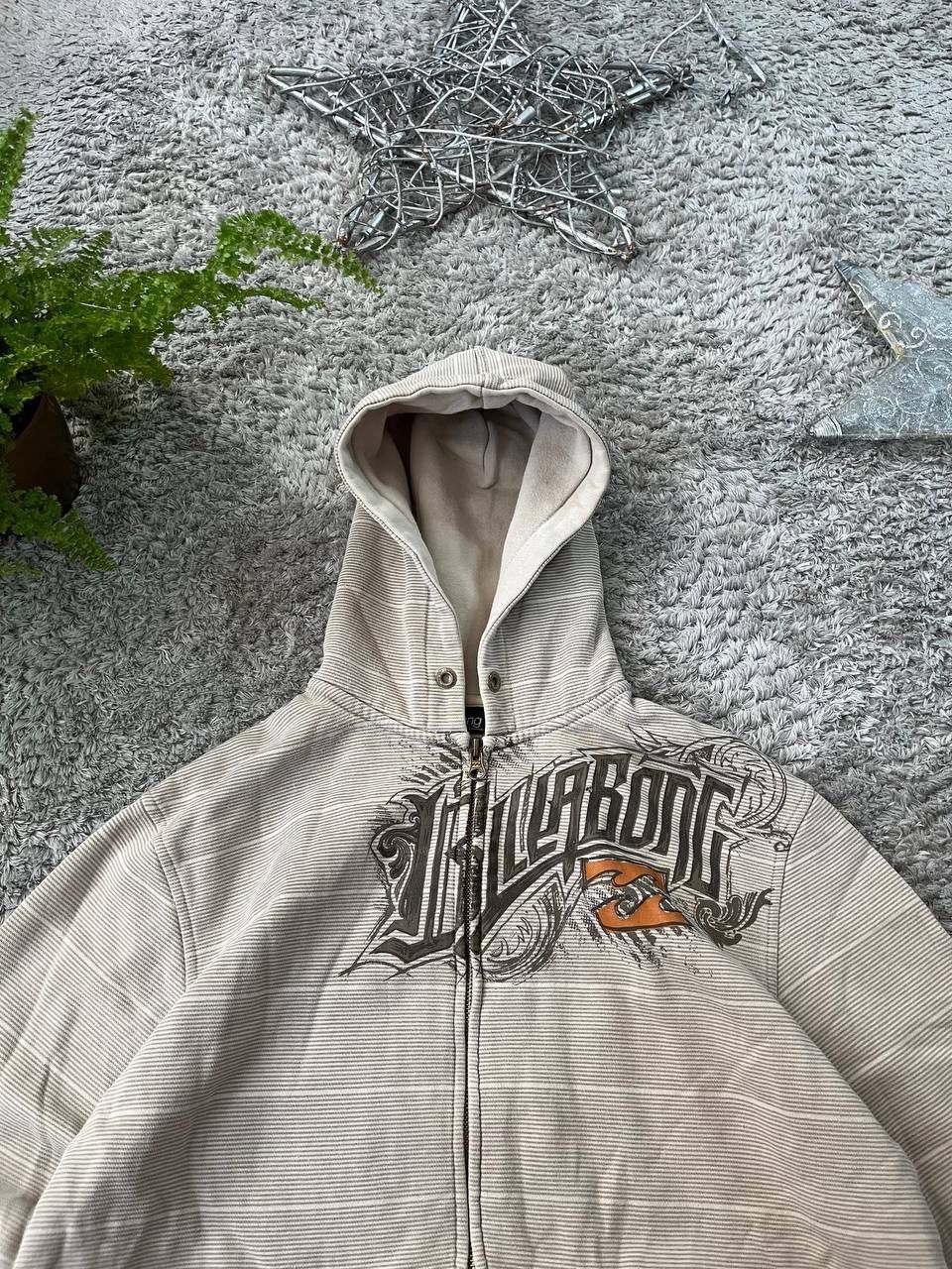 Billabong × Vintage 00s Billabong Zip-Hoodie Vintage Streetwear Big Logo Sk8 Y2k Size US S / EU 44-46 / 1 - 4 Thumbnail