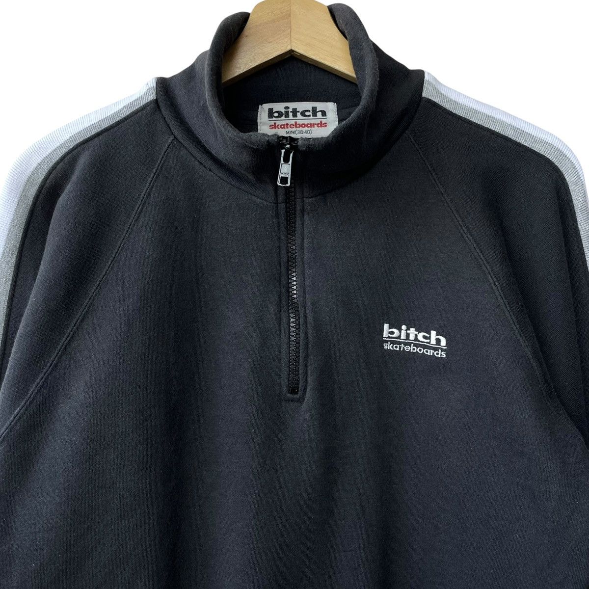 Vintage Bitch Skateboards USA Vintage Half Zipper Logo Sweatshirts Size US M / EU 48-50 / 2 - 3 Thumbnail